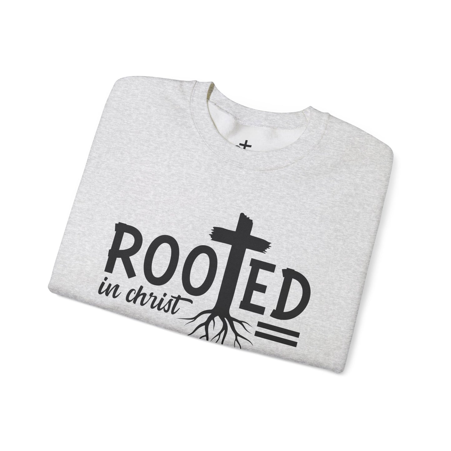 Rooted in Christ Unisex Crewneck Sweatshirt - Faith-Based Apparel, Christian Gift, Cozy Winter Wear, Inspirational Gifts, Spiritual Clothing