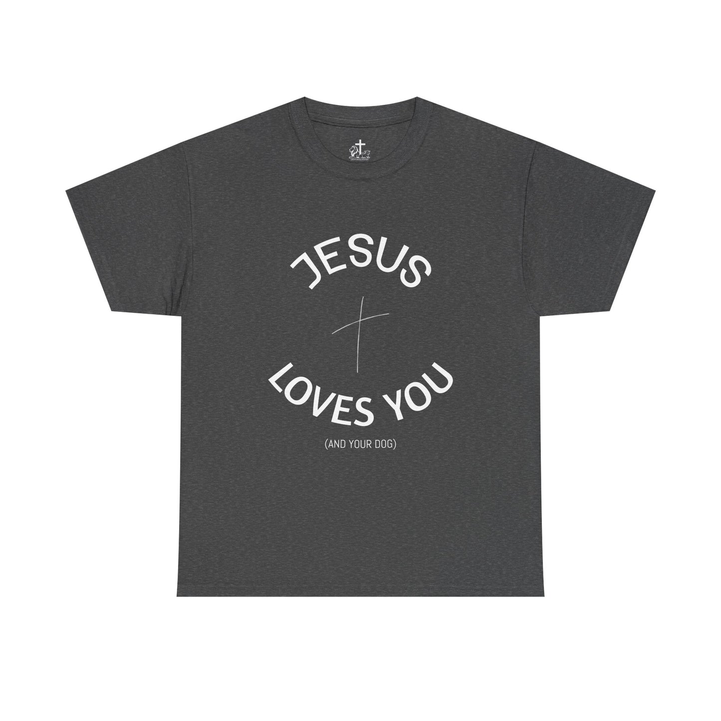 Faith-Inspired Unisex Heavy Cotton Tee - Jesus Loves You Shirt, Christian Gift, Inspirational Apparel, Casual Wear, Church Outing