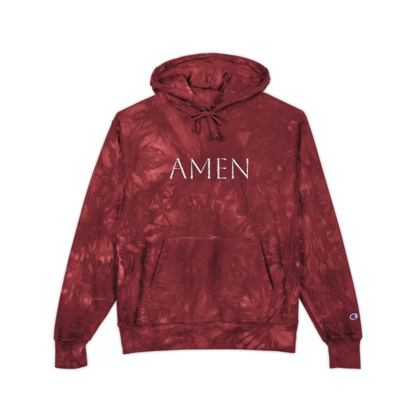 Unisex Tie-Dye Hoodie with 'AMEN' Embroidery | Trendy Streetwear, Spiritual Gift, Cozy Layered Look, Perfect for Fall, Unisex Fashion