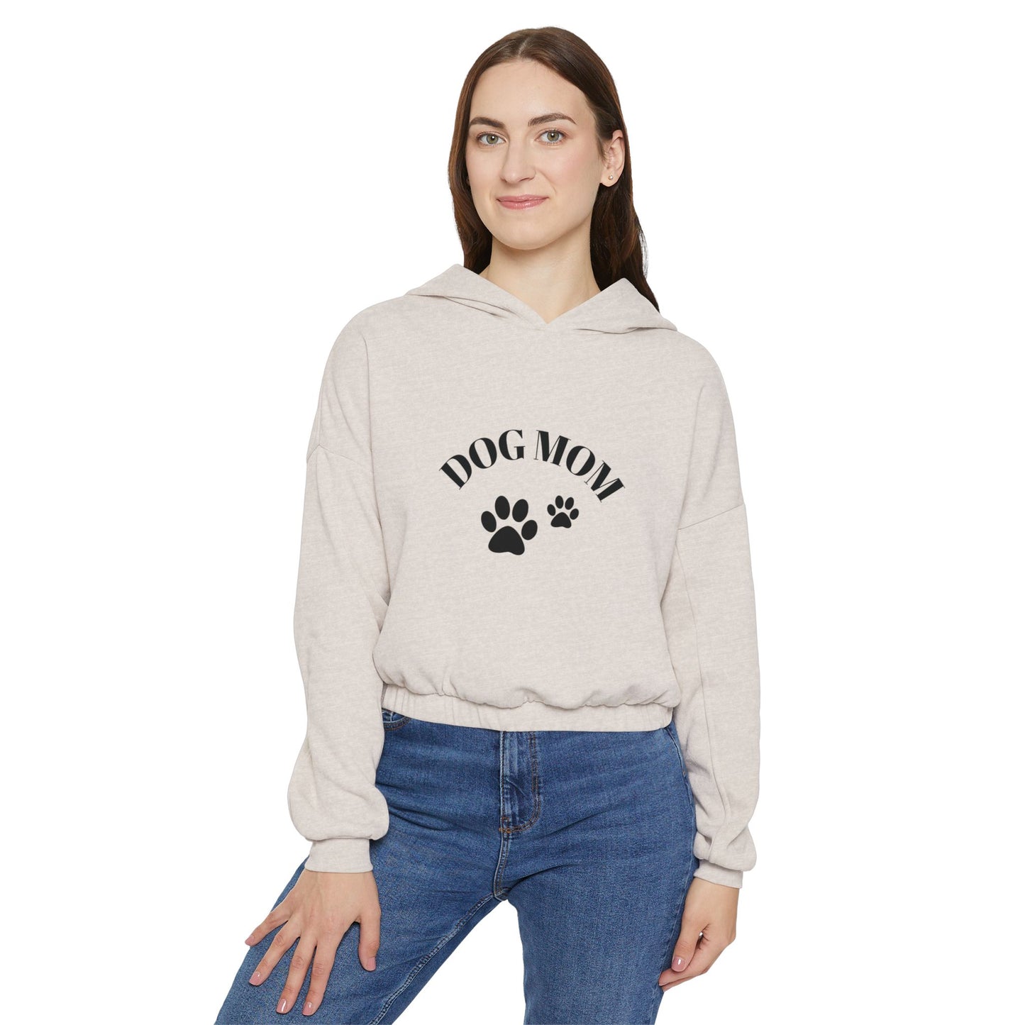 Stylish Dog Mom Hoodie, Cozy Women's Hoodie, Pet Lover Gift, Cinched Sweatshirt for Moms, Casual Everyday Wear, Dog Owner Apparel