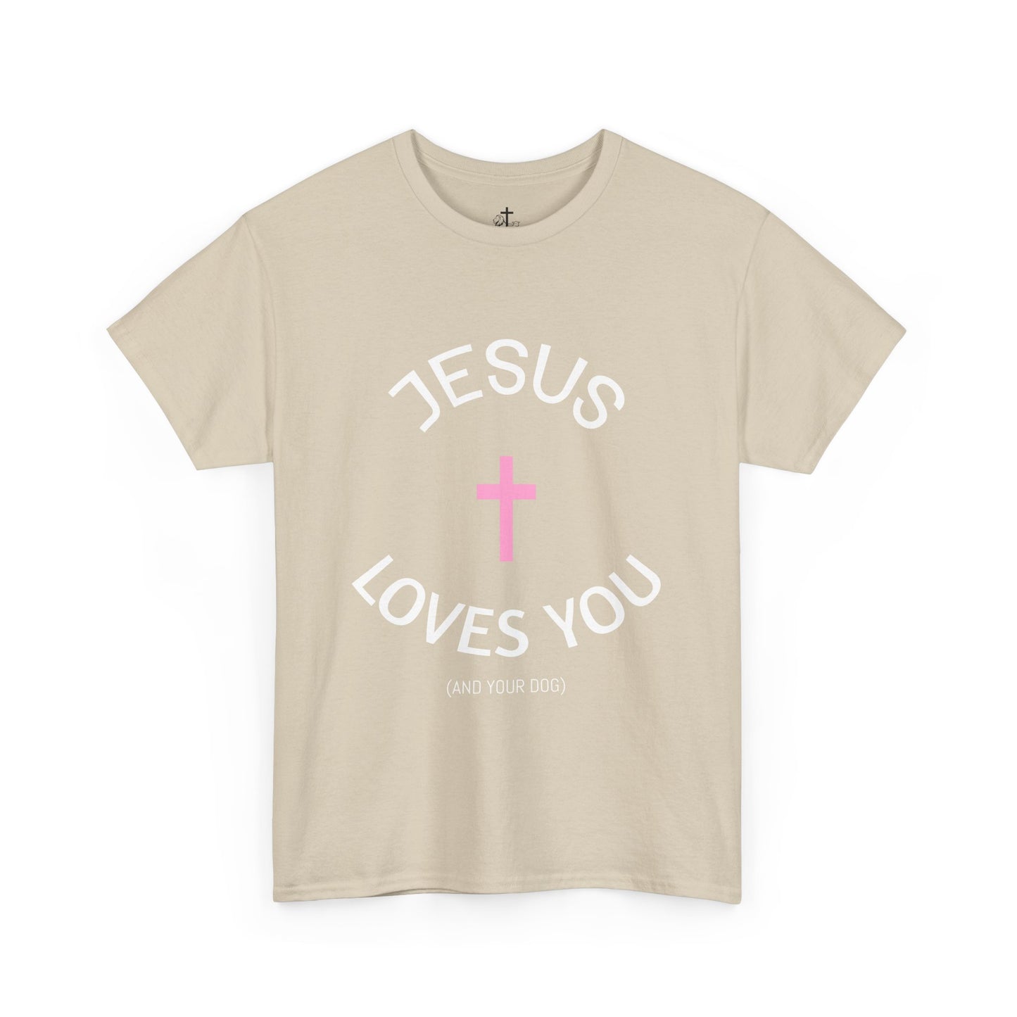 Faith-Inspired Unisex Heavy Cotton Tee - Jesus Loves You Shirt, Christian Gift, Inspirational Apparel, Casual Wear, Church Outing