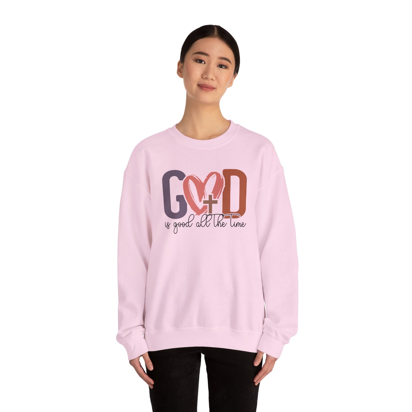 Faith-Inspired Crewneck Sweatshirt - God is Good, Unisex Sweatshirt, Religious Apparel, Everyday Comfort, Inspirational Gift