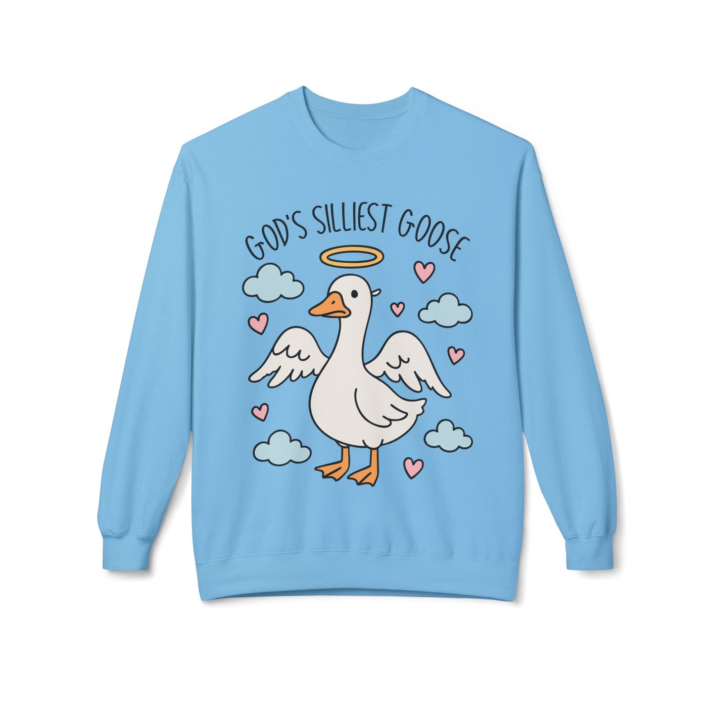 God's Silliest Goose Crewneck Sweatshirt, Funny Sweatshirt, Unisex Pullover, Gift for Animal Lovers, Quirky Casualwear