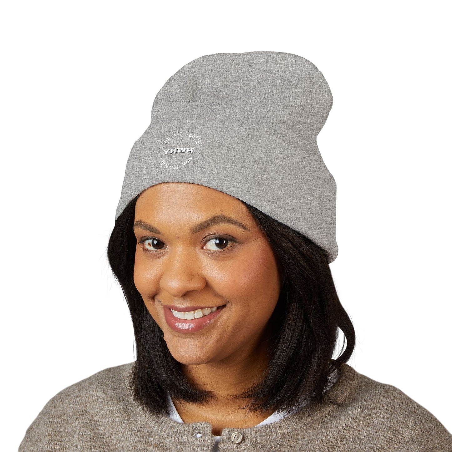Cozy Cuffed Beanie with Embroidery, Fashion Accessory, Winter Gift, Outdoor Gear, Warm Headwear, Casual Style