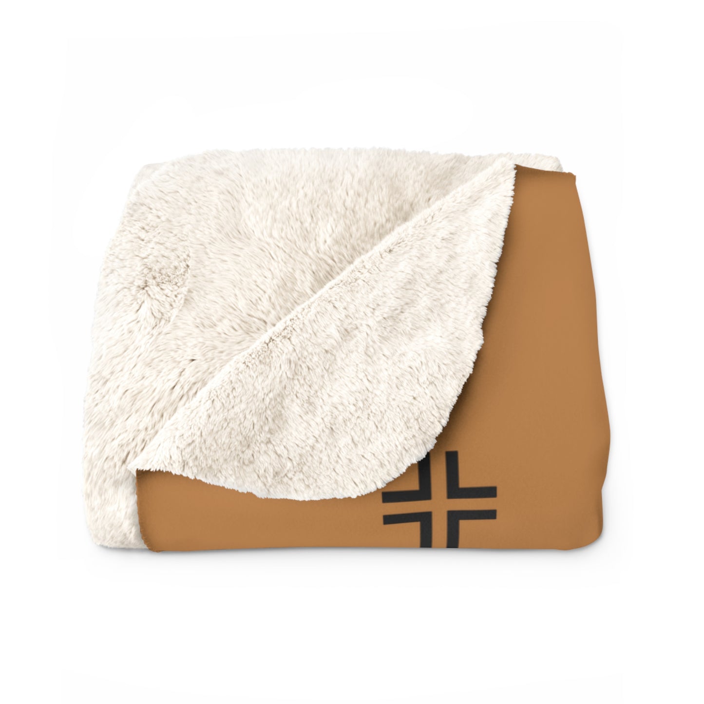 Cozy Cross Pattern Sherpa Fleece Blanket, Soft Throw for Home, Gift for Friends, Christian Decor, Perfect for Any Occasion