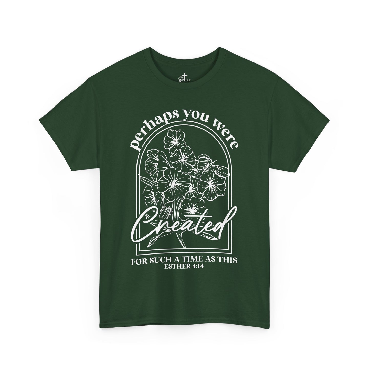 Created Floral Quote Unisex Tee, Inspirational Faith Cotton T-Shirt, Comfortable Graphic Shirt, Perfect Gift for Friends, Christian Apparel