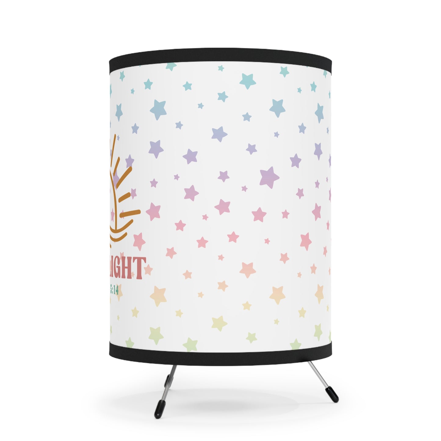 Customized Tripod Lamp with Inspirational Quote, Be the Light Decor, Colorful Star Design, Modern Home Lighting, Unique Gift Idea