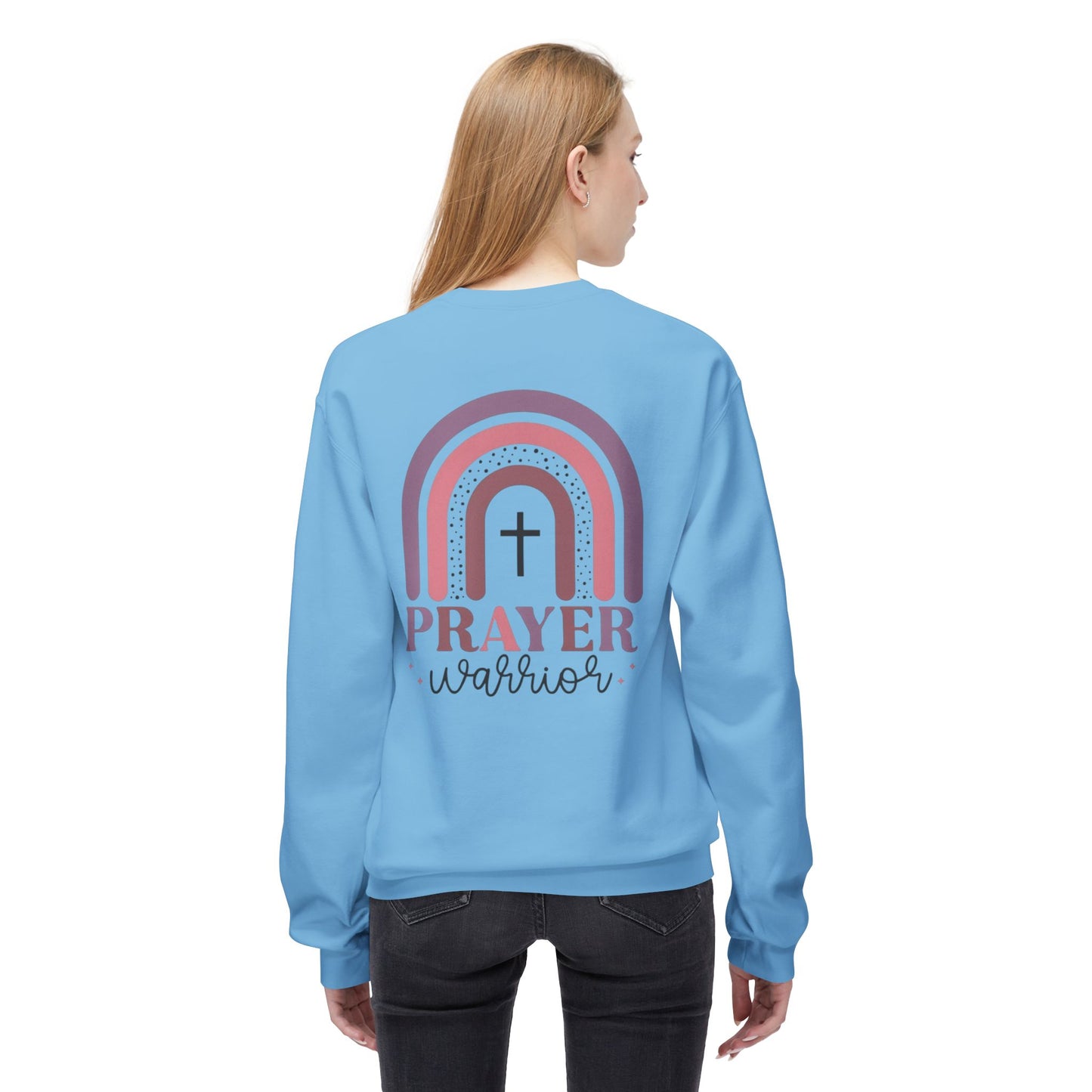 Faith-Inspired Prayer Warrior Sweatshirt, Unisex Crewneck, Cozy Fleece, Perfect for Church, Gift for Believers, Spiritual Fashion