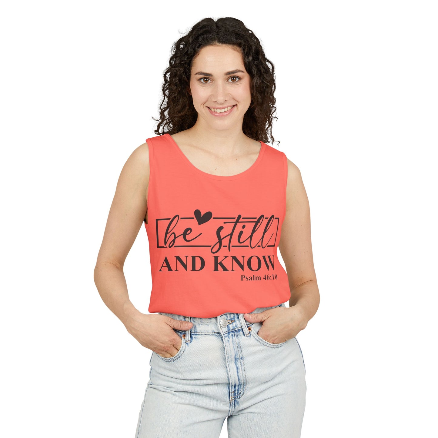 Faith-Inspiring Unisex Tank Top, Summer Apparel, Inspirational Gift, Bible Verse Top, Relaxed Fit, Perfect for Church Events