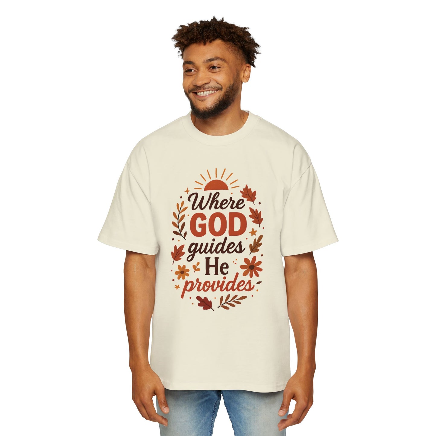 Unisex Oversized Motivational Tee - Perfect for Fall, Spiritual Wear, Casual Outings, Gifts, Comfort