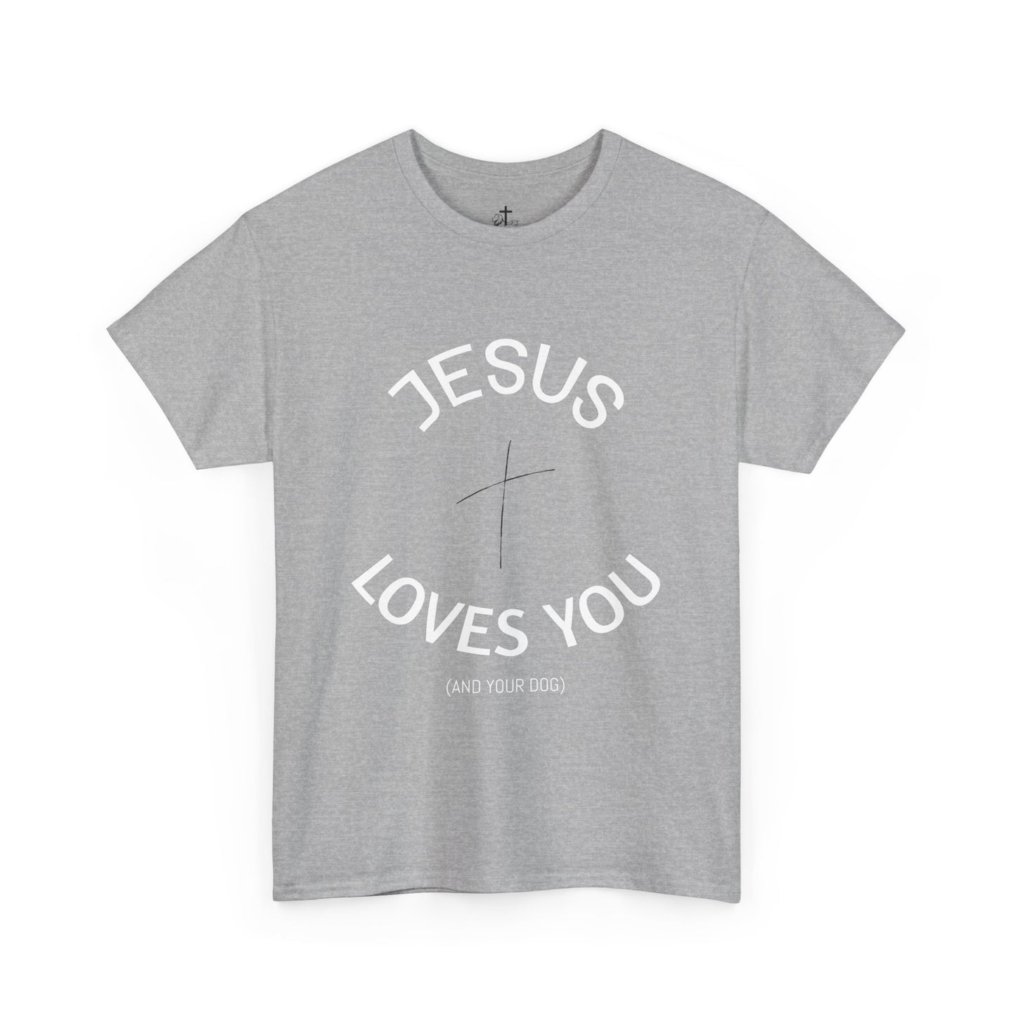 Faith-Inspired Unisex Heavy Cotton Tee - Jesus Loves You Shirt, Christian Gift, Inspirational Apparel, Casual Wear, Church Outing