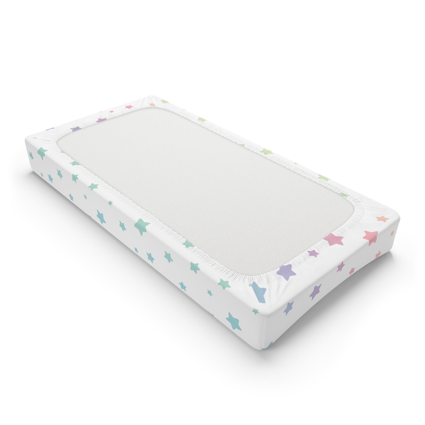 Colorful Star Baby Changing Pad Cover, Nursery Decor, Baby Shower Gift, Soft Cotton Bedding, Gender Neutral Baby Essentials