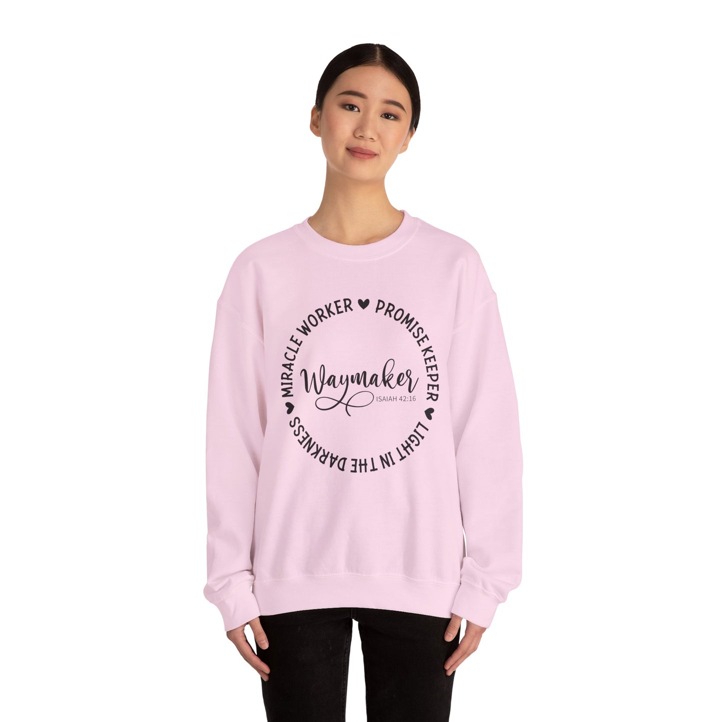 Waymaker Crewneck Sweatshirt, Faith-Inspired Apparel, Cozy Gift for Her, Inspirational Clothing, Religious Sweatshirt, Holiday Outfit