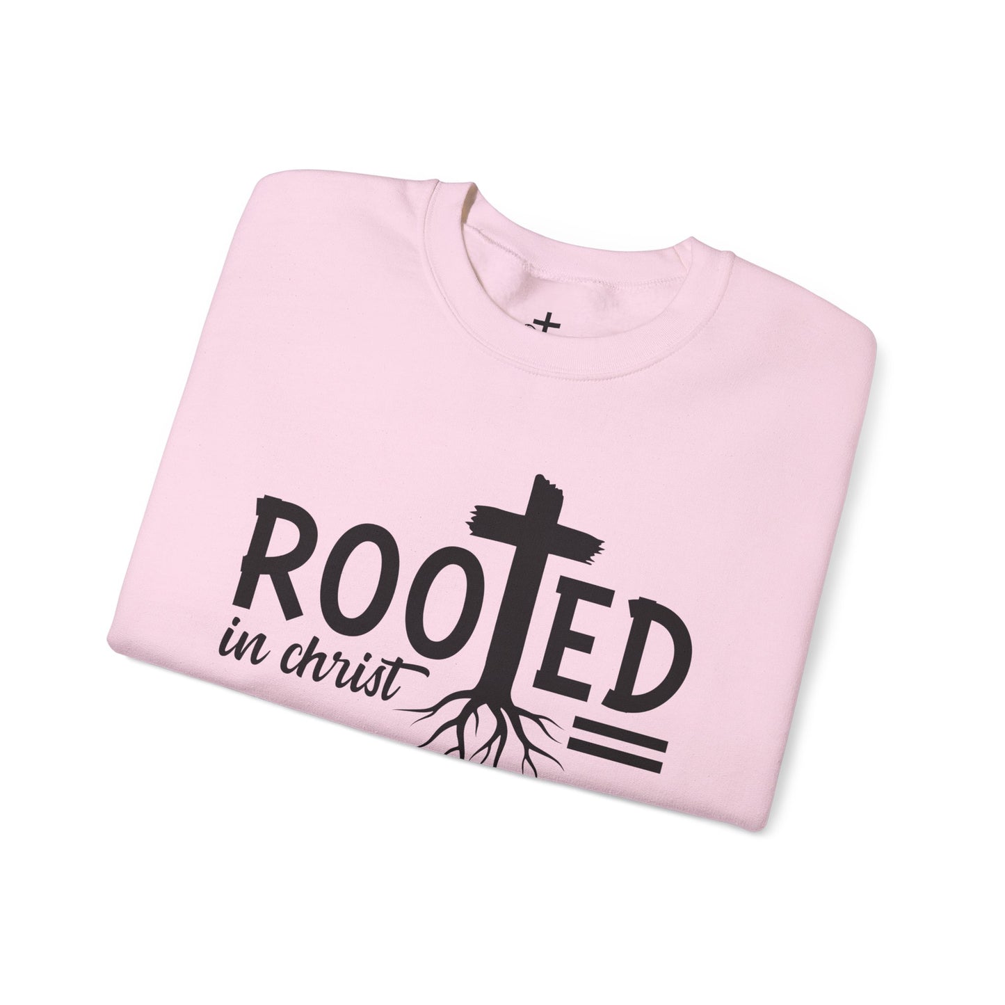 Rooted in Christ Unisex Crewneck Sweatshirt - Faith-Based Apparel, Christian Gift, Cozy Winter Wear, Inspirational Gifts, Spiritual Clothing