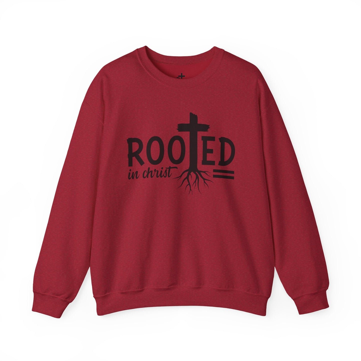 Rooted in Christ Unisex Crewneck Sweatshirt - Faith-Based Apparel, Christian Gift, Cozy Winter Wear, Inspirational Gifts, Spiritual Clothing