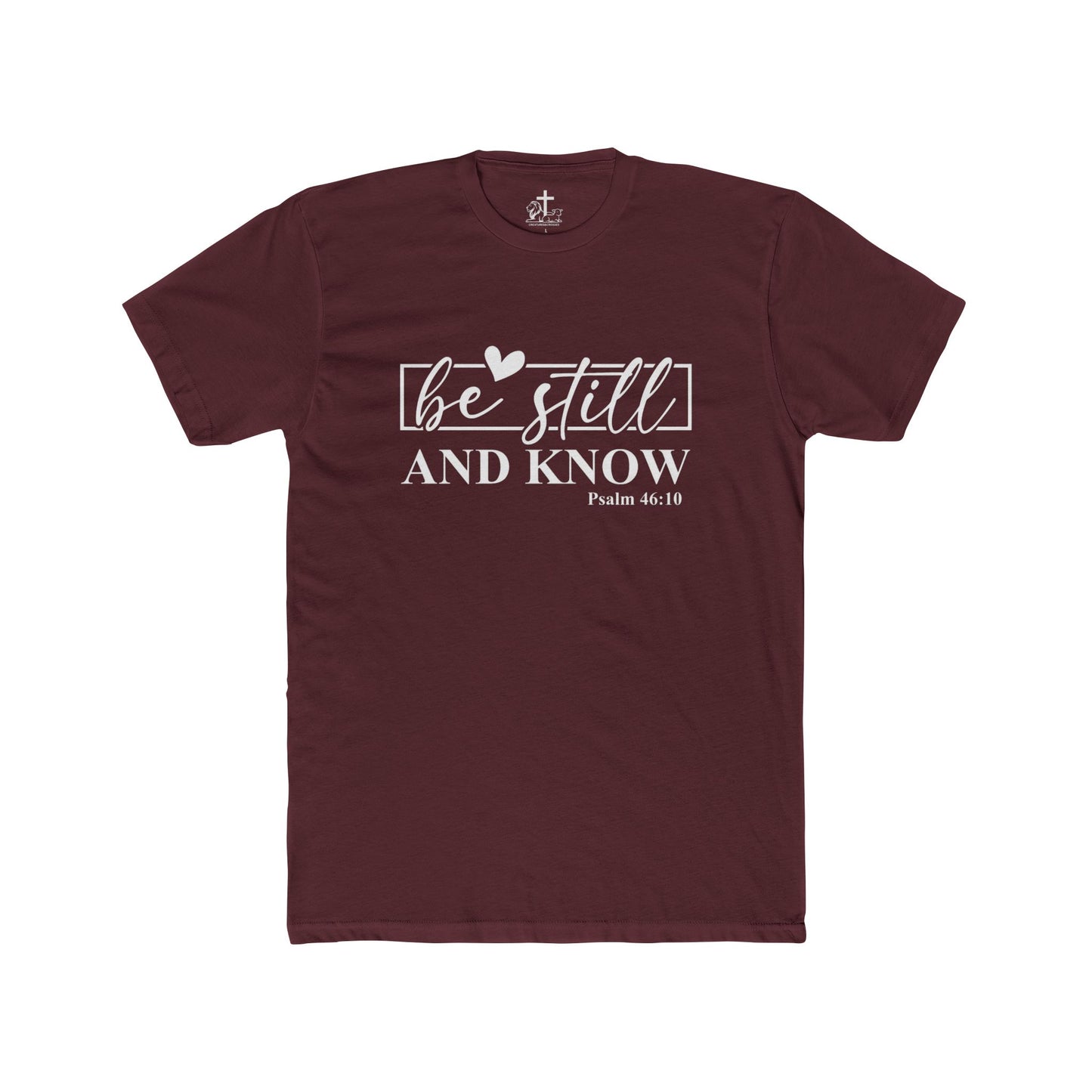 Inspirational Unisex Cotton Crew Tee - Be Still and Know, Faith Shirt, Christian Gift, Relaxed Fit, Everyday Wear