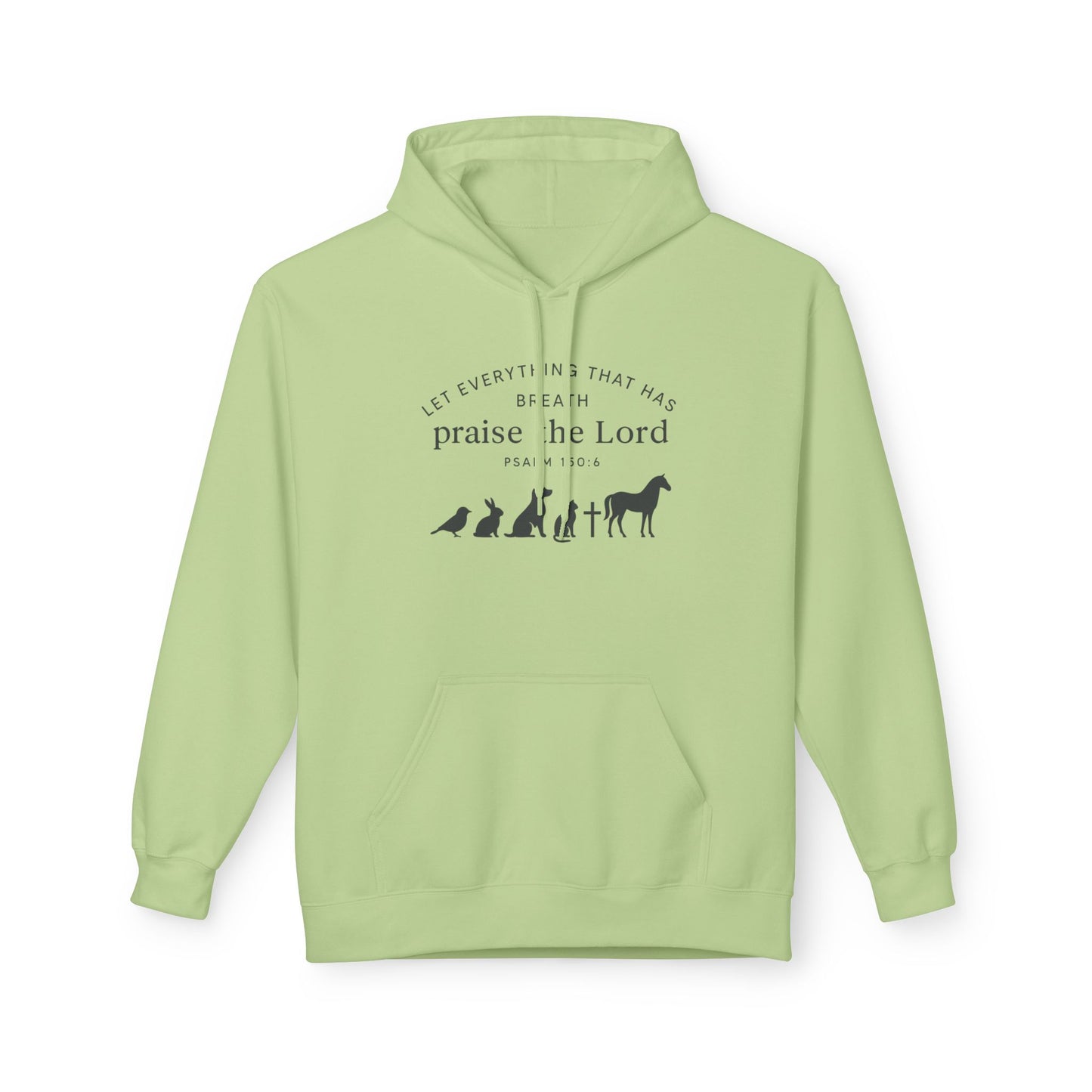 Praise the Lord Animal Silhouette Hoodie, Unisex Fleece Sweatshirt, Christian Gift, Cozy Wear, Spiritual Apparel