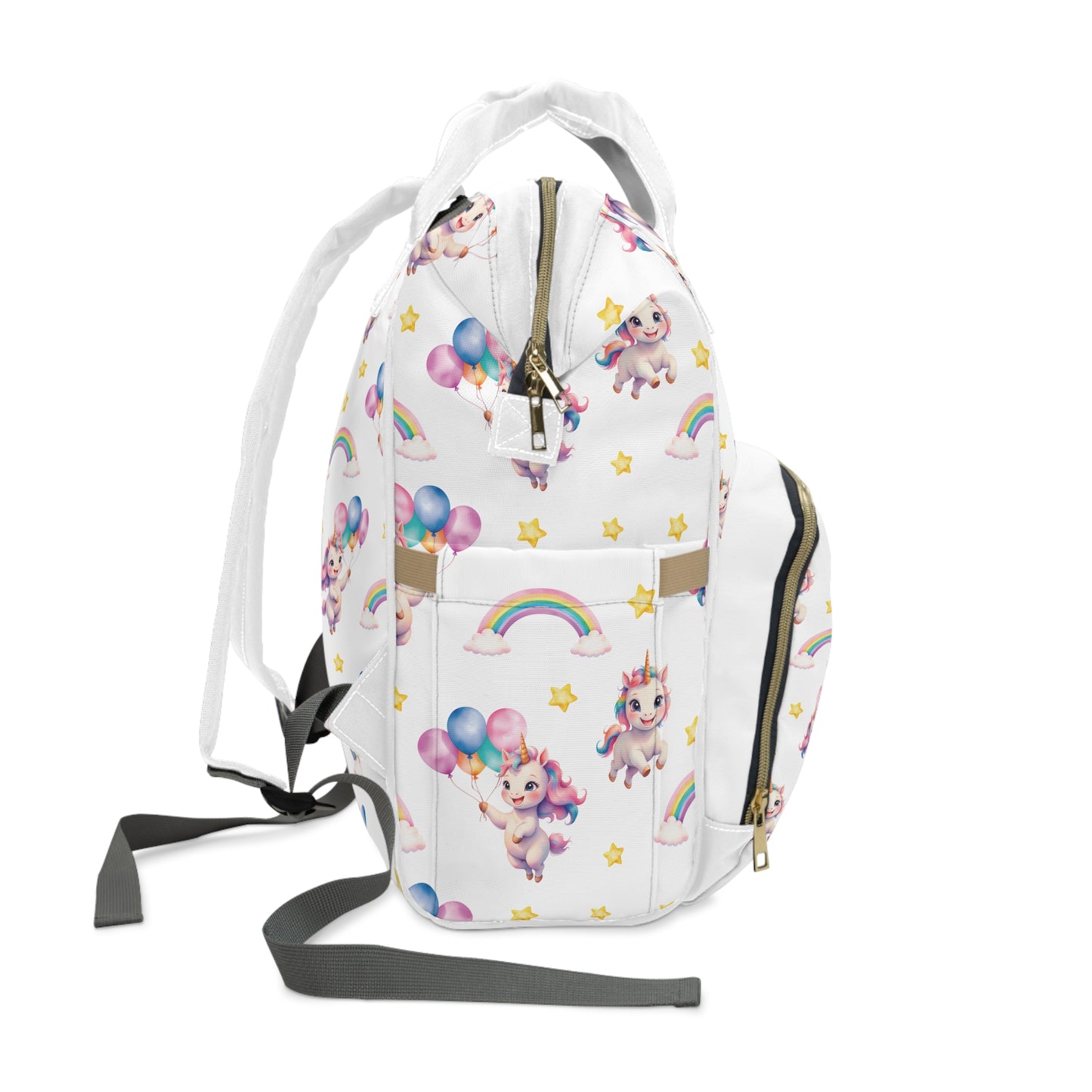 Colorful Unicorn Diaper Backpack, Fun Baby Bag, Stylish Mom Backpack, Multi-Purpose Diaper Bag, Perfect Baby Shower Gift