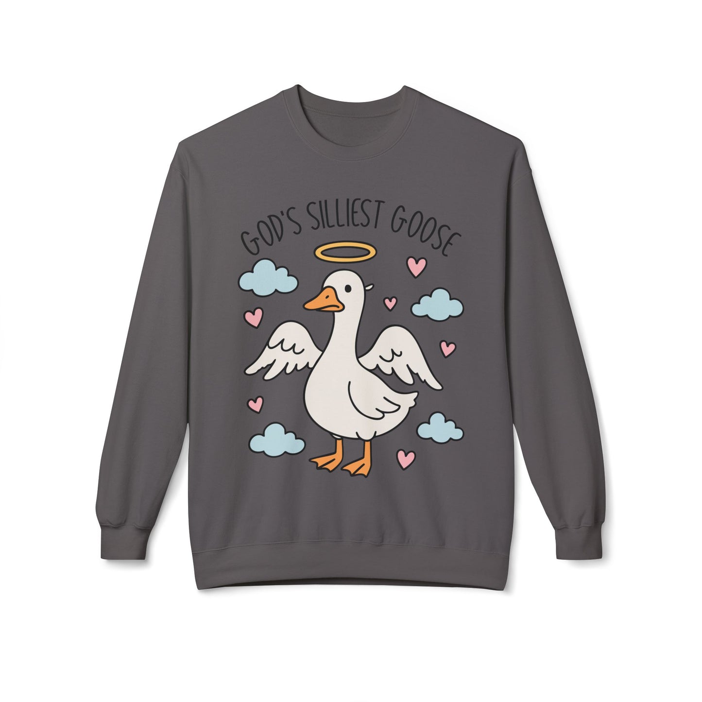 God's Silliest Goose Crewneck Sweatshirt, Funny Sweatshirt, Unisex Pullover, Gift for Animal Lovers, Quirky Casualwear