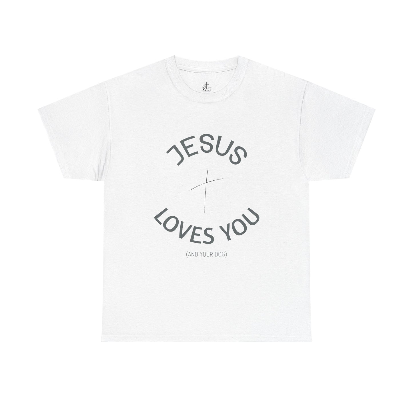 Faith-Inspired Unisex Heavy Cotton Tee - Jesus Loves You Shirt, Christian Gift, Inspirational Apparel, Casual Wear, Church Outing