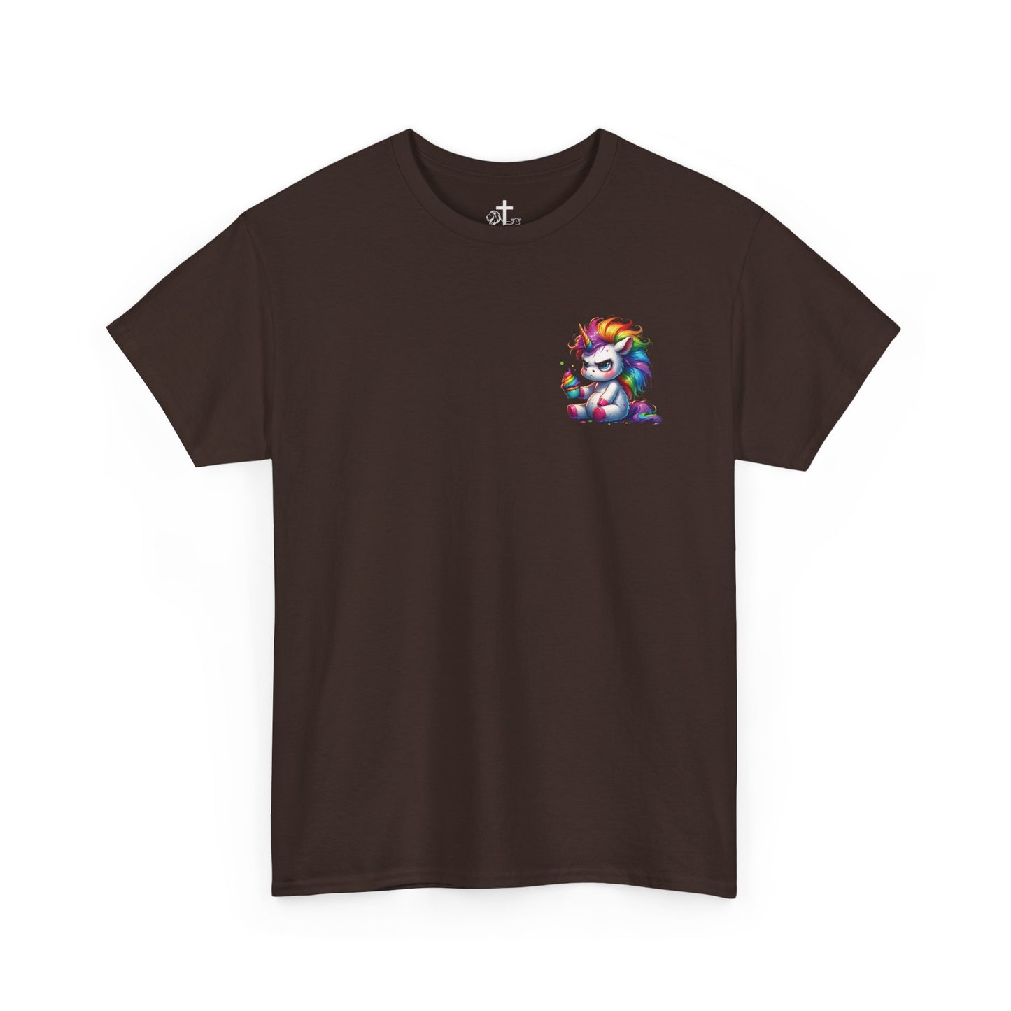 Rainbow Unicorn Heavy Cotton Tee | Fun Gift for Kids, Pride Month Apparel, Cute Animal T-shirt, Birthday Present, Summer Fashion