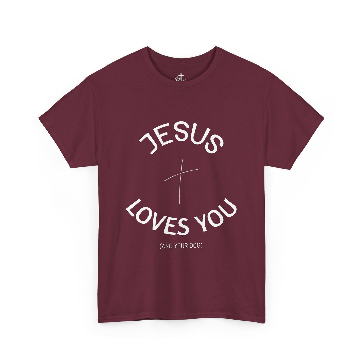 Faith-Inspired Unisex Heavy Cotton Tee - Jesus Loves You Shirt, Christian Gift, Inspirational Apparel, Casual Wear, Church Outing