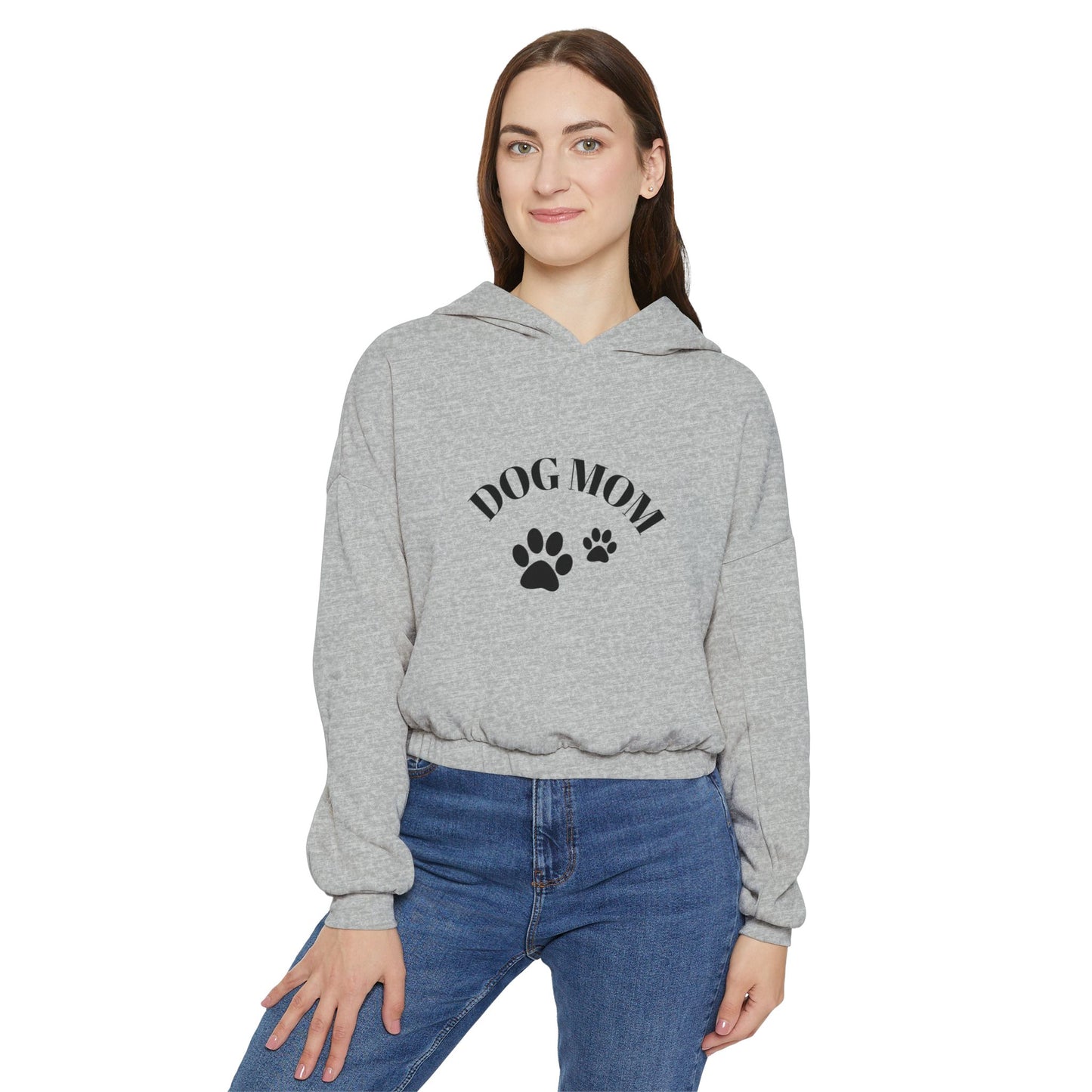 Stylish Dog Mom Hoodie, Cozy Women's Hoodie, Pet Lover Gift, Cinched Sweatshirt for Moms, Casual Everyday Wear, Dog Owner Apparel
