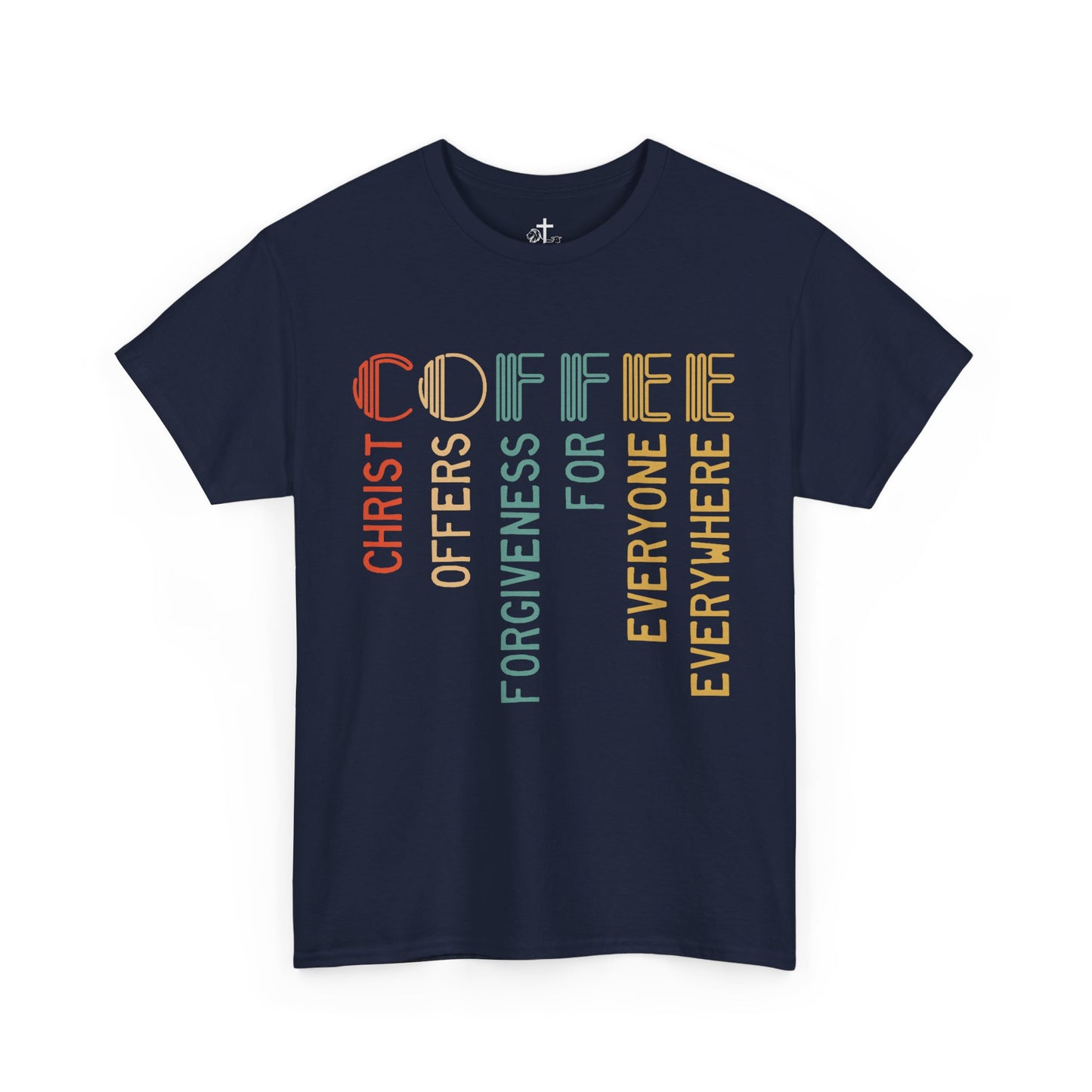 Inspirational Coffee Tee - Christ Offers Forgiveness, Unisex Heavy Cotton T-Shirt, Christian Apparel, Gift for Coffee Lovers, [...]