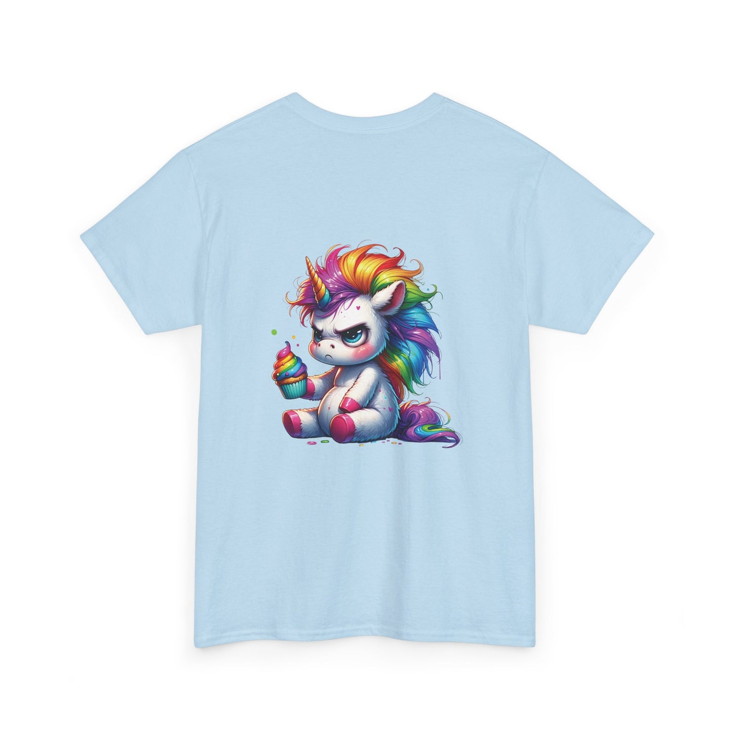 Rainbow Unicorn Heavy Cotton Tee | Fun Gift for Kids, Pride Month Apparel, Cute Animal T-shirt, Birthday Present, Summer Fashion