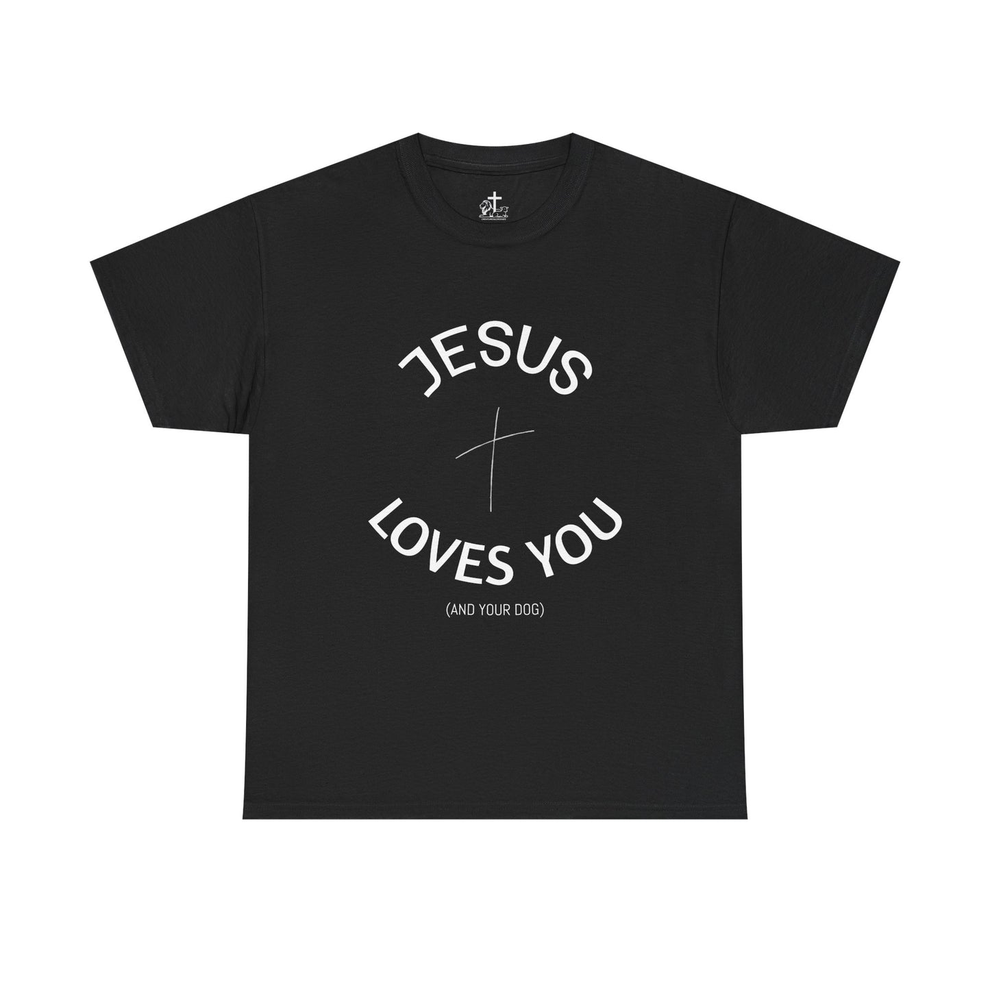 Faith-Inspired Unisex Heavy Cotton Tee - Jesus Loves You Shirt, Christian Gift, Inspirational Apparel, Casual Wear, Church Outing