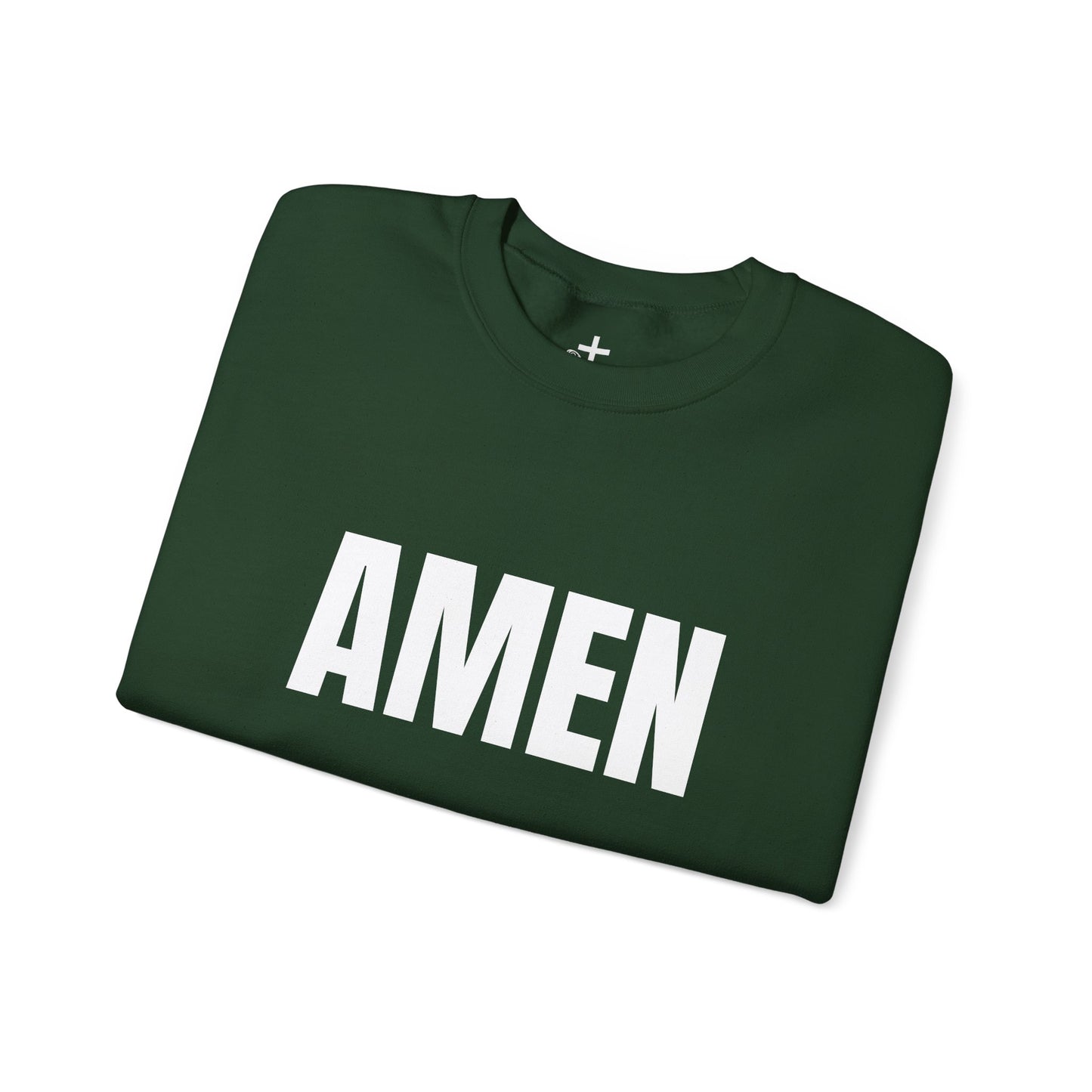 Amen Unisex Heavy Blend™ Crewneck Sweatshirt, Faith Sweatshirt, Christian Apparel, Cozy Gift, Casual Style, Year-Round Wear