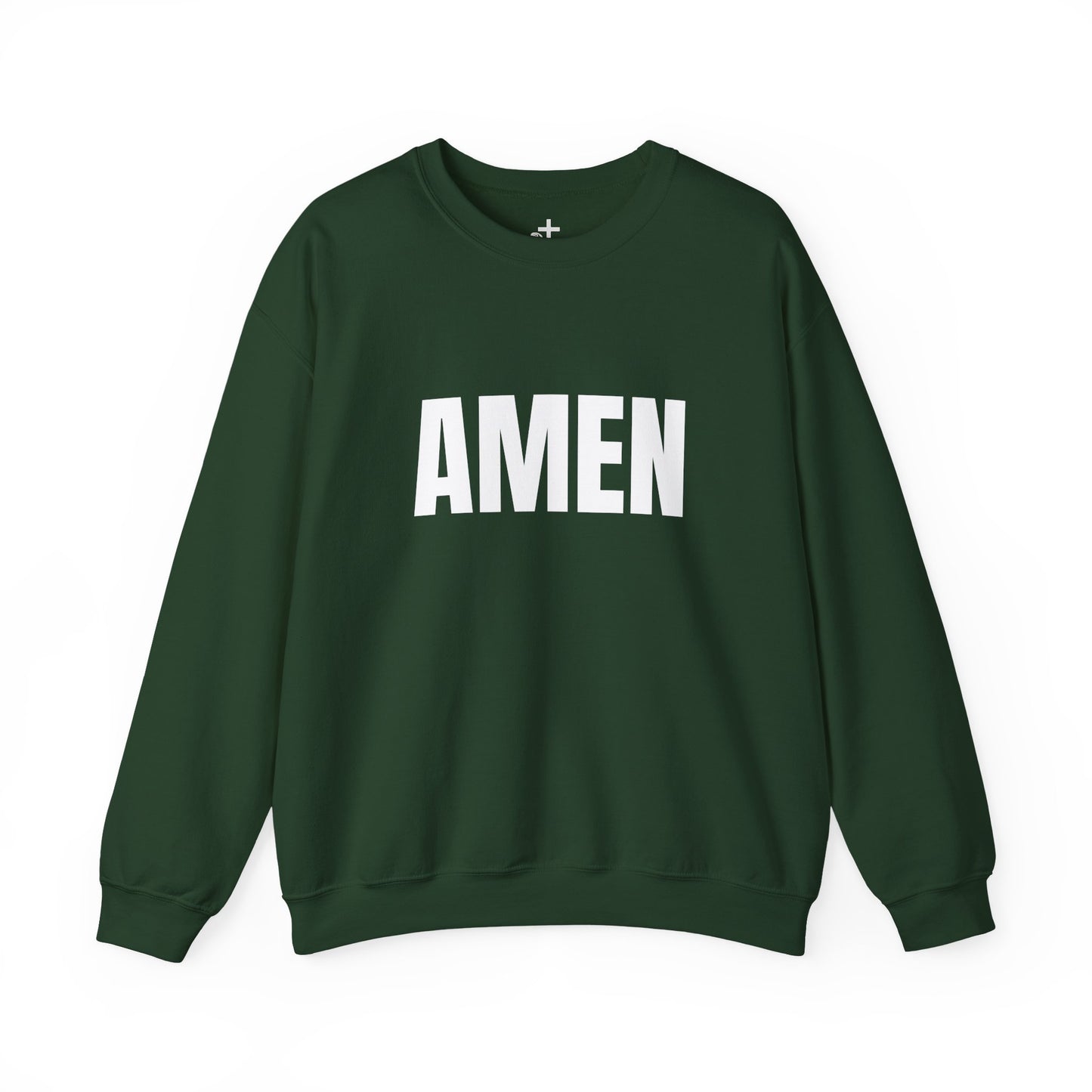 Amen Unisex Heavy Blend™ Crewneck Sweatshirt, Faith Sweatshirt, Christian Apparel, Cozy Gift, Casual Style, Year-Round Wear