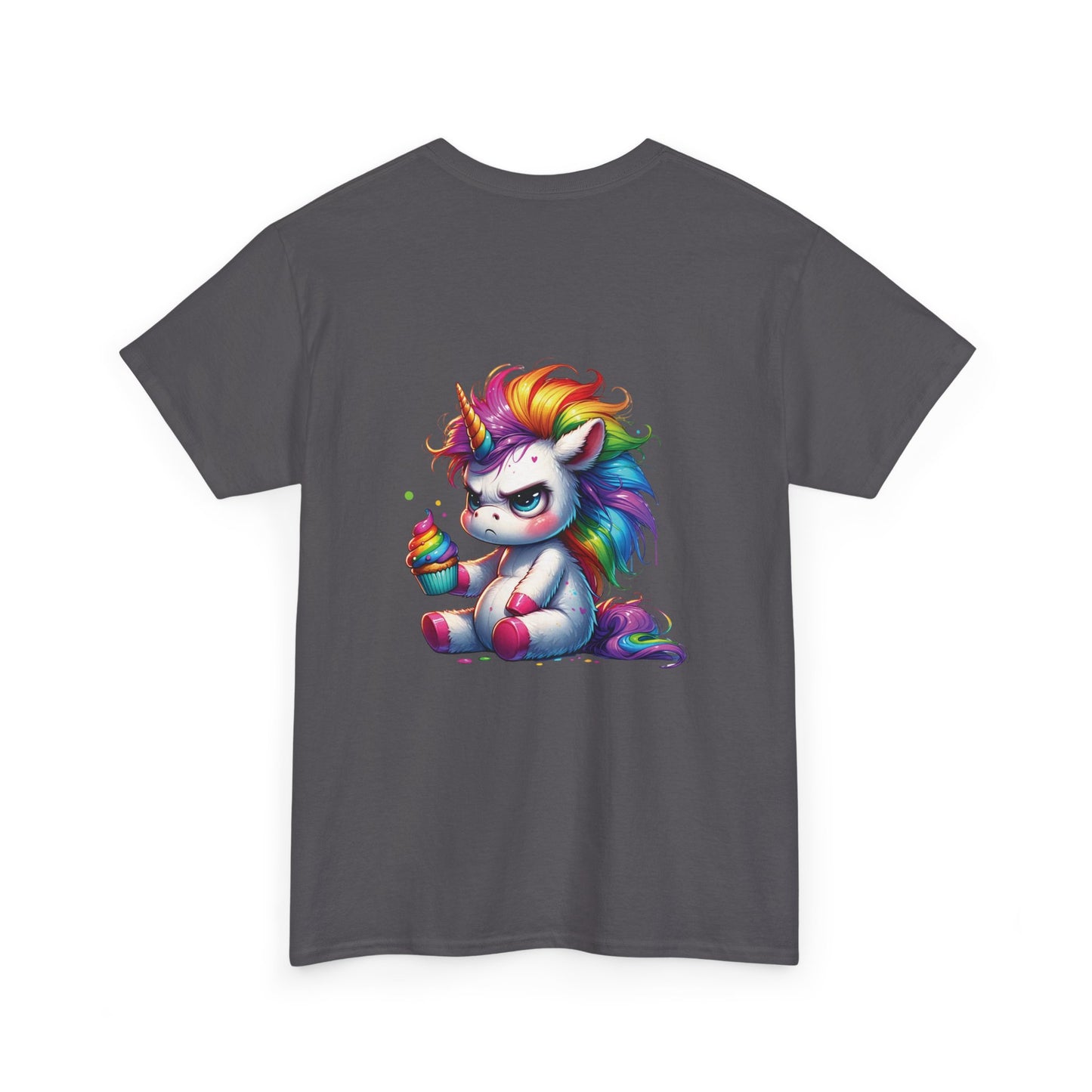 Rainbow Unicorn Heavy Cotton Tee | Fun Gift for Kids, Pride Month Apparel, Cute Animal T-shirt, Birthday Present, Summer Fashion
