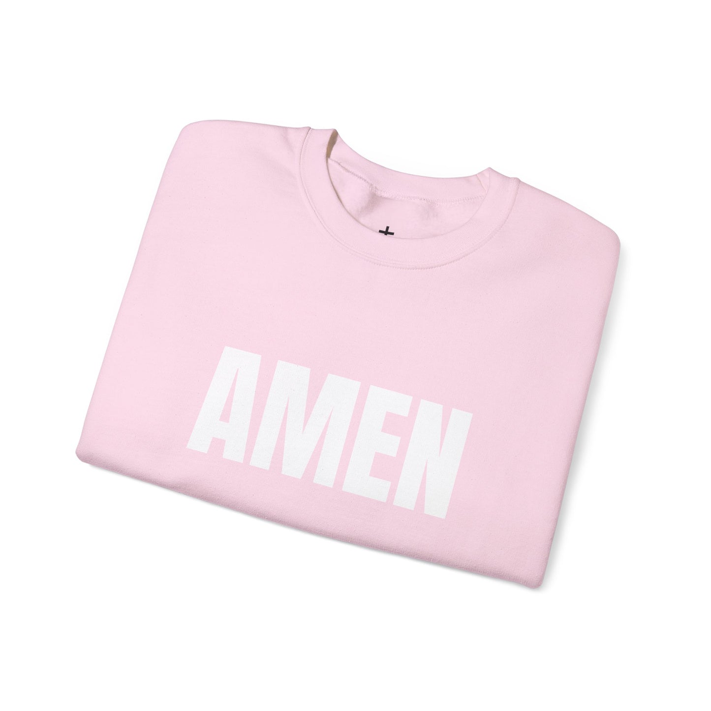 Amen Unisex Heavy Blend™ Crewneck Sweatshirt, Faith Sweatshirt, Christian Apparel, Cozy Gift, Casual Style, Year-Round Wear