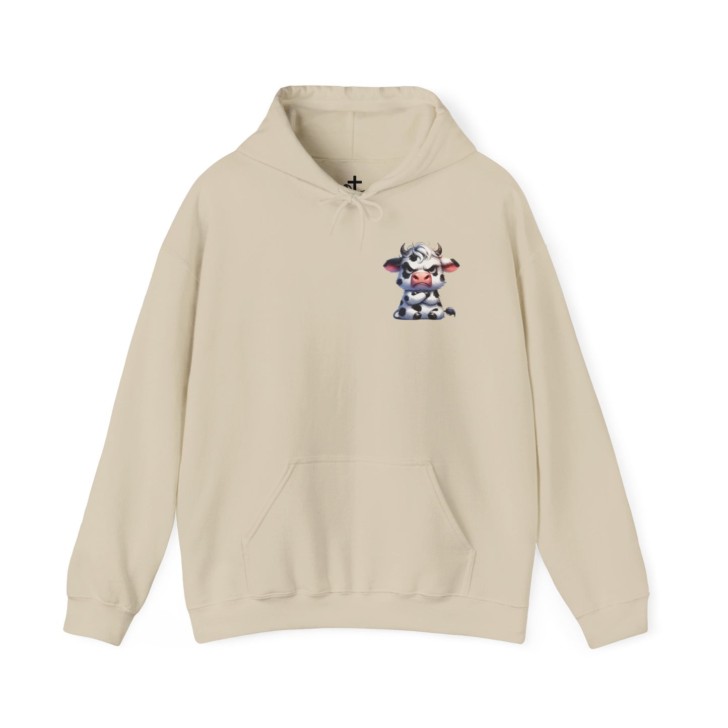Cute Cow Graphic Hoodie, Cozy Sweatshirt for Animal Lovers, Perfect Gift for Birthdays, Farm-Themed Apparel, Unisex Fashion