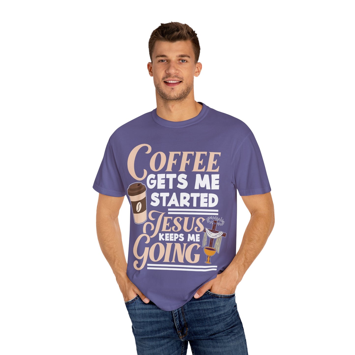 Coffee Jesus Unisex T-Shirt, Casual Graphic Tee, Christian Shirt Gift, Relaxed Fit Top, Gift for Coffee Lovers