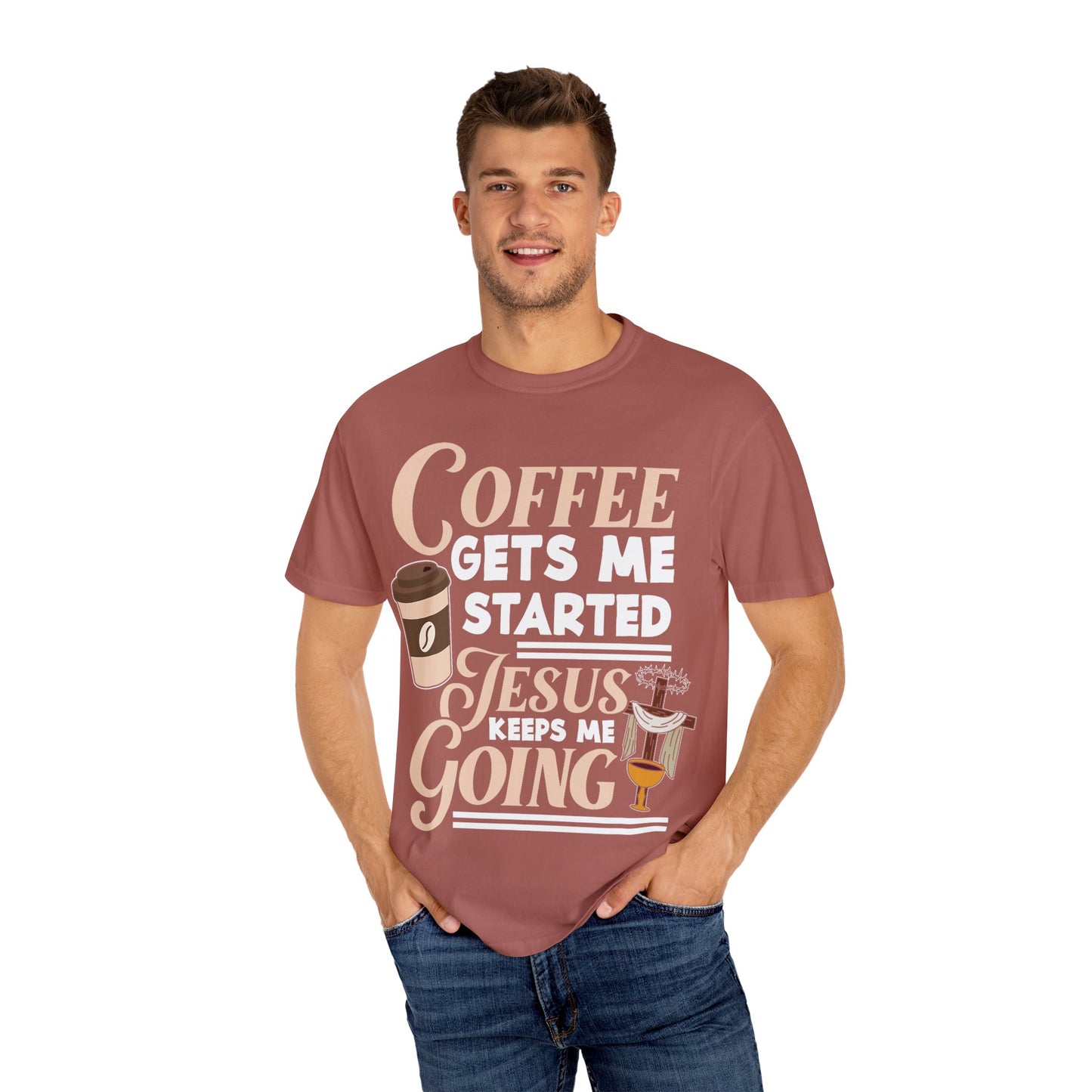 Coffee Jesus Unisex T-Shirt, Casual Graphic Tee, Christian Shirt Gift, Relaxed Fit Top, Gift for Coffee Lovers