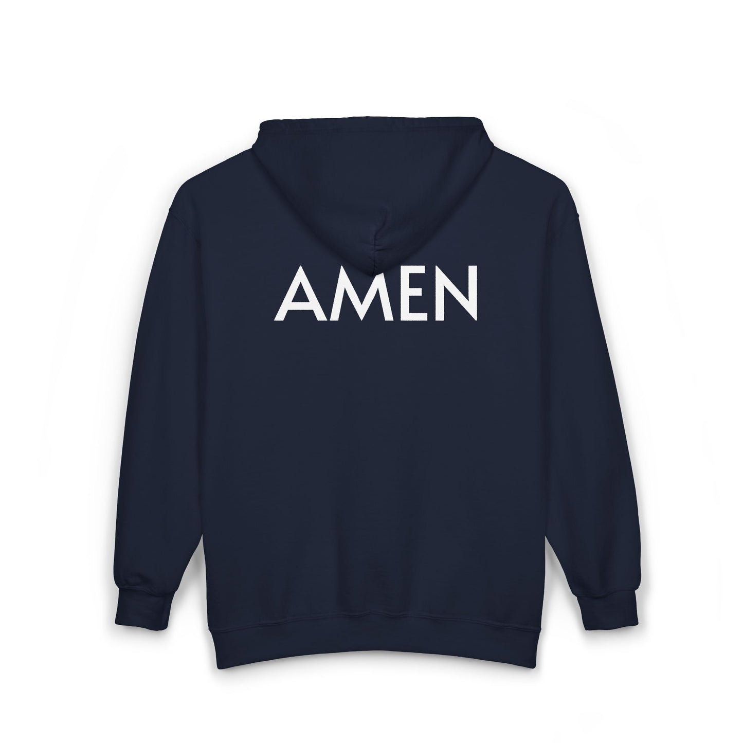 Amen Zip Hoodie for Casual Comfort, Perfect Gift for Religious Events, Cozy Wear for Church, Unisex Hooded Sweatshirt, Christian apparel
