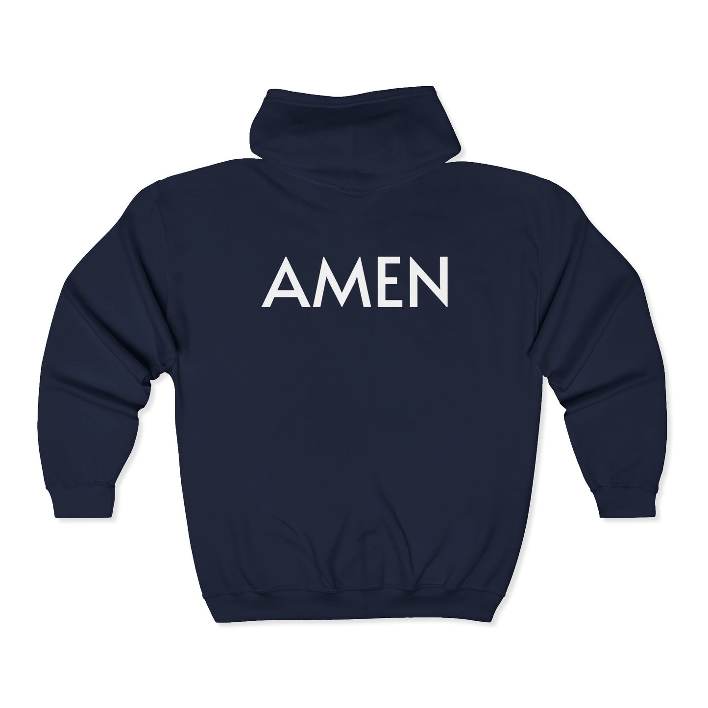 Amen Zip Hoodie for Casual Comfort, Perfect Gift for Religious Events, Cozy Wear for Church, Unisex Hooded Sweatshirt, Christian apparel