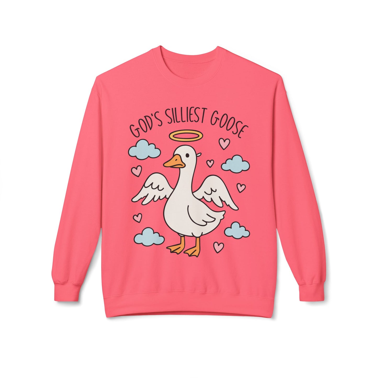 God's Silliest Goose Crewneck Sweatshirt, Funny Sweatshirt, Unisex Pullover, Gift for Animal Lovers, Quirky Casualwear