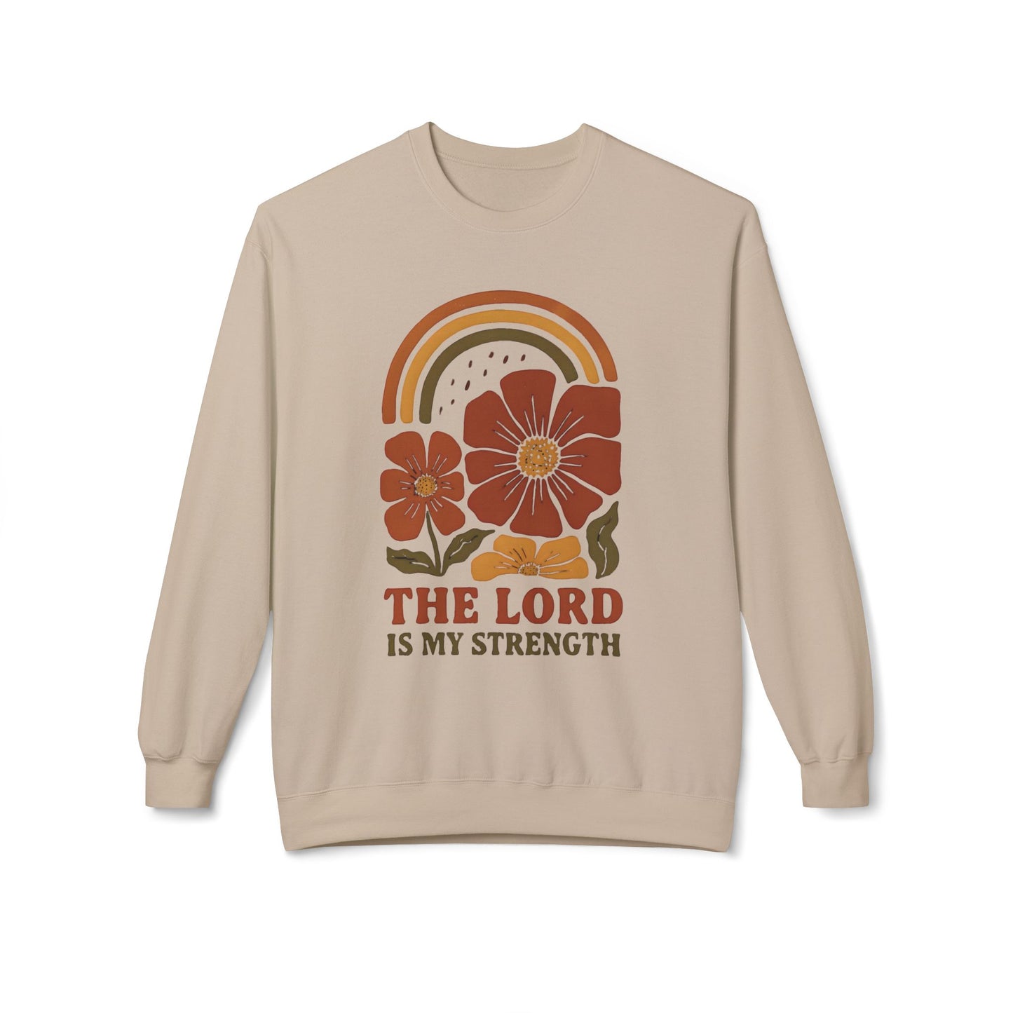 Faith-Inspired Fleece Crewneck Sweatshirt, Cozy, Inspirational Gift, Christian Apparel, Everyday Comfort, Religious Sweatshirt