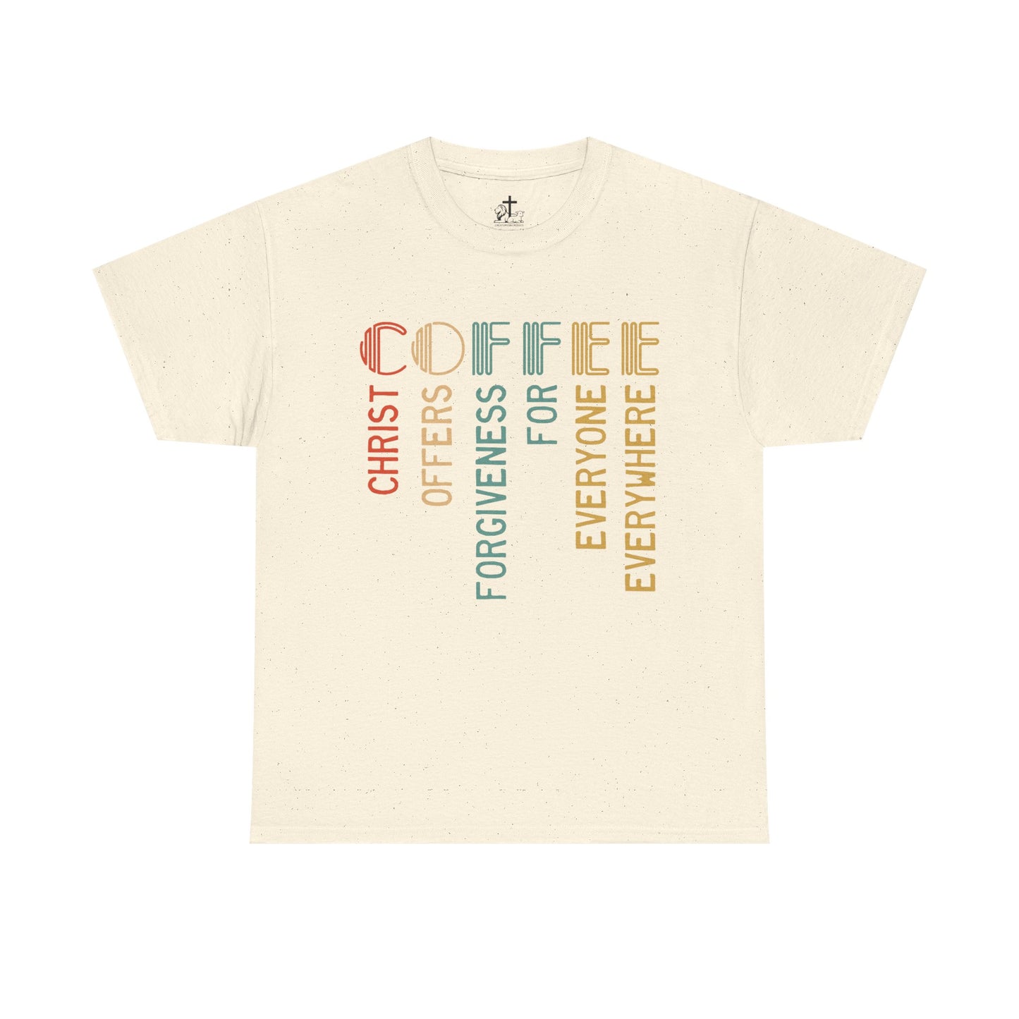 Inspirational Coffee Tee - Christ Offers Forgiveness, Unisex Heavy Cotton T-Shirt, Christian Apparel, Gift for Coffee Lovers, [...]