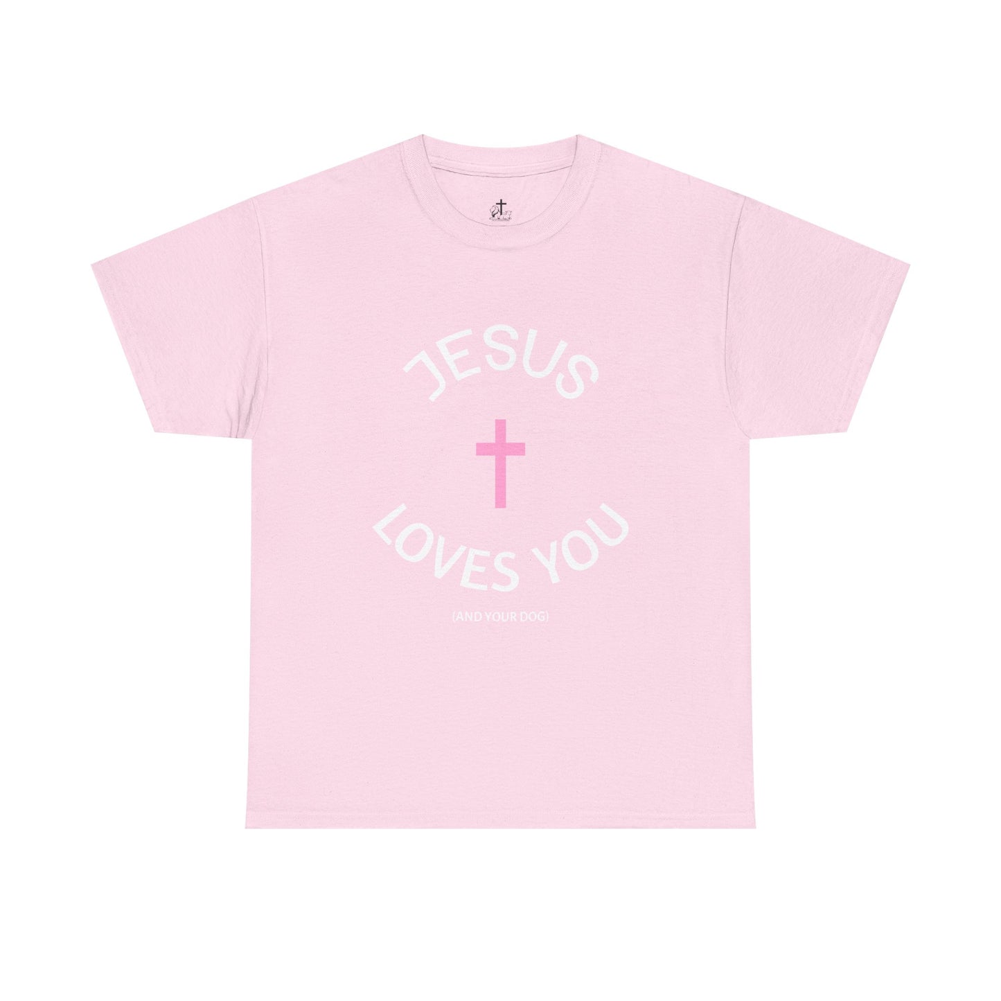 Faith-Inspired Unisex Heavy Cotton Tee - Jesus Loves You Shirt, Christian Gift, Inspirational Apparel, Casual Wear, Church Outing