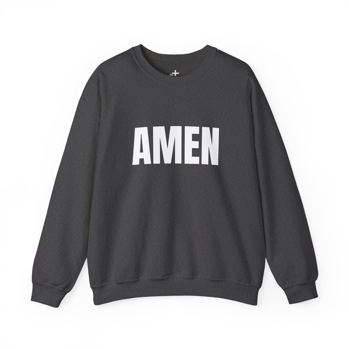Amen Unisex Heavy Blend™ Crewneck Sweatshirt, Faith Sweatshirt, Christian Apparel, Cozy Gift, Casual Style, Year-Round Wear