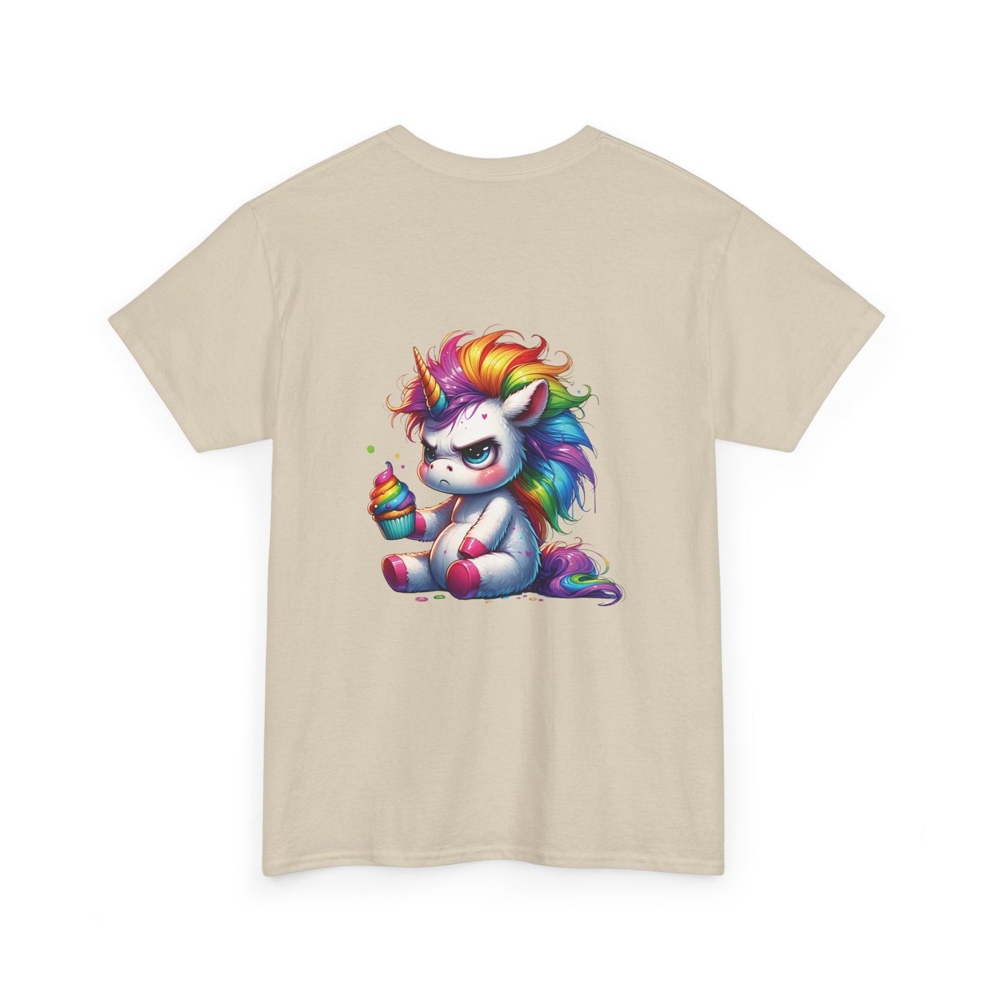 Rainbow Unicorn Heavy Cotton Tee | Fun Gift for Kids, Pride Month Apparel, Cute Animal T-shirt, Birthday Present, Summer Fashion
