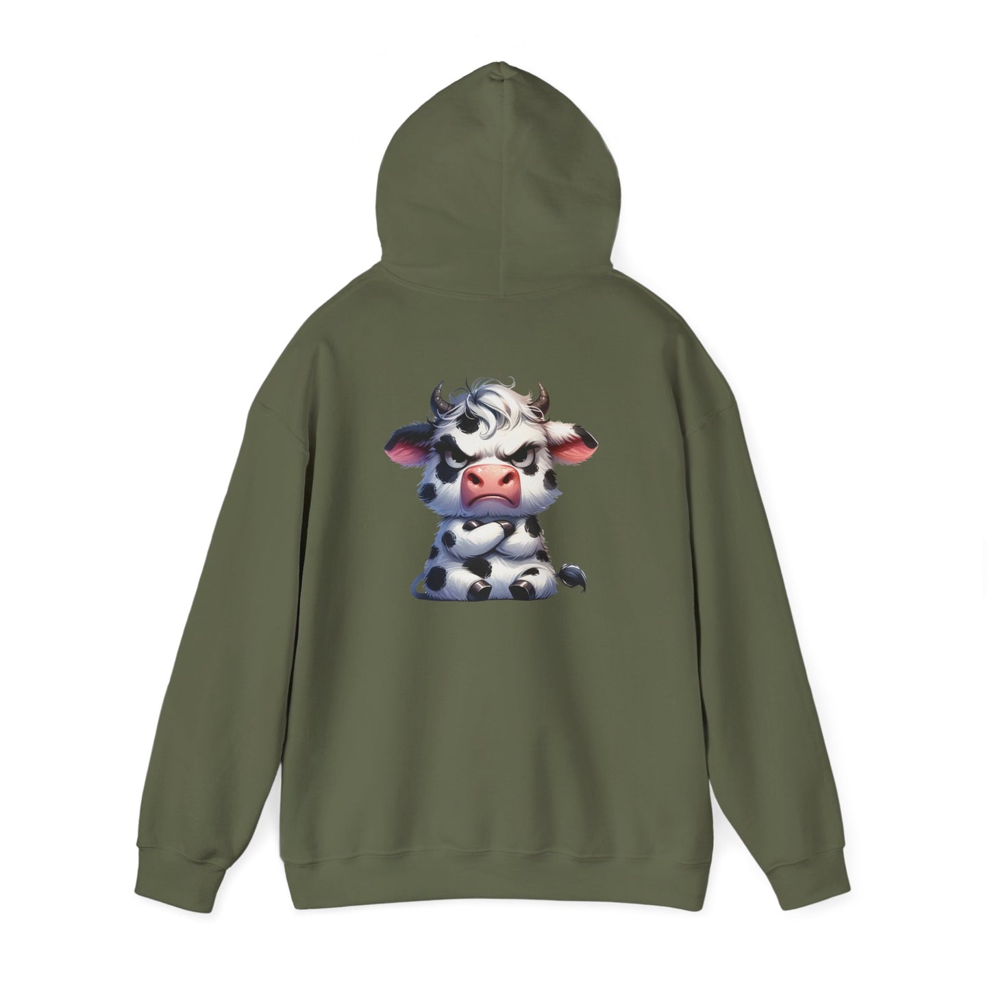 Cute Cow Graphic Hoodie, Cozy Sweatshirt for Animal Lovers, Perfect Gift for Birthdays, Farm-Themed Apparel, Unisex Fashion