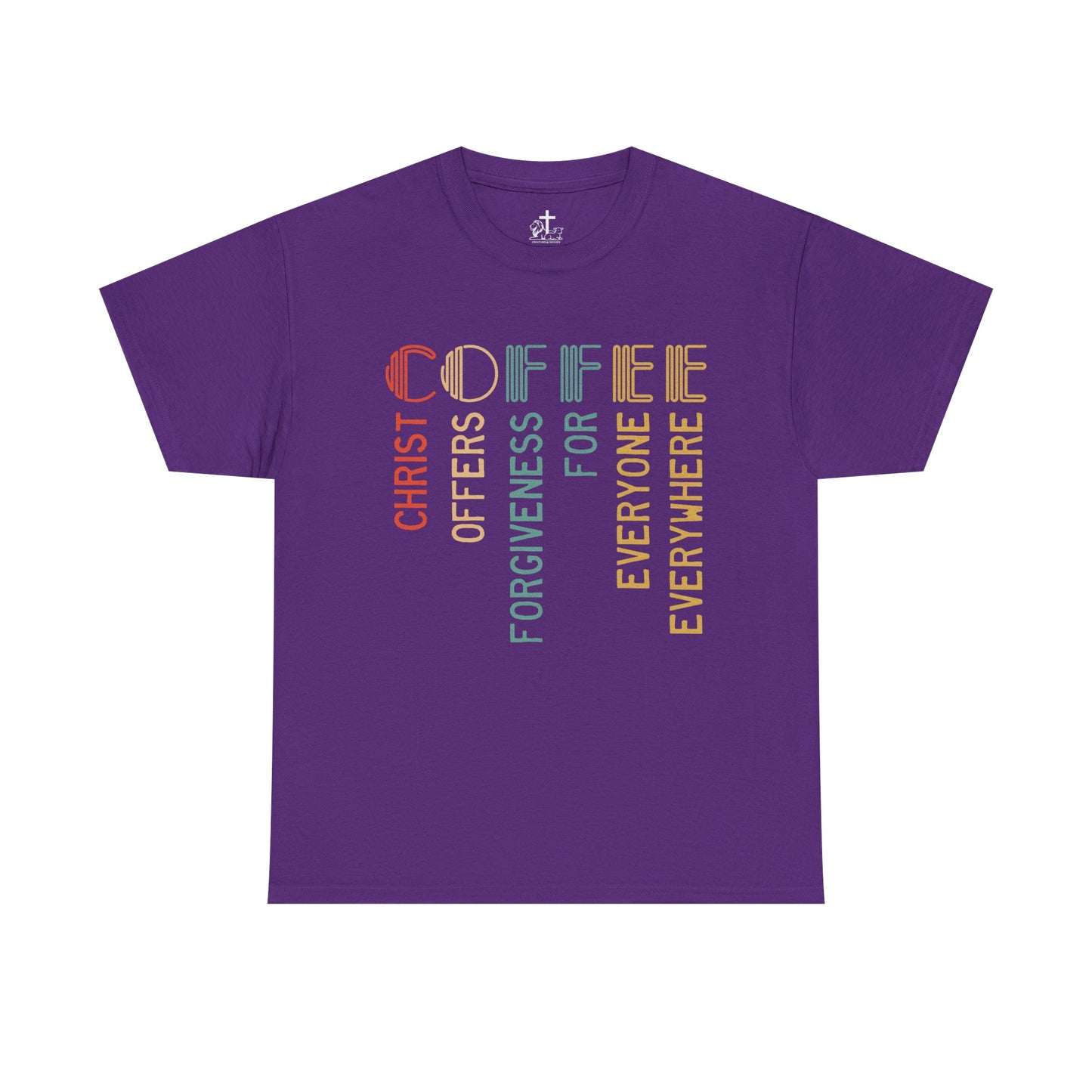 Inspirational Coffee Tee - Christ Offers Forgiveness, Unisex Heavy Cotton T-Shirt, Christian Apparel, Gift for Coffee Lovers, [...]