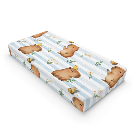 Cute Capybara Baby Changing Pad Cover, Nursery Decor, Gift for Baby Shower, Soft Cotton Bedding, Animal Print Baby Gear