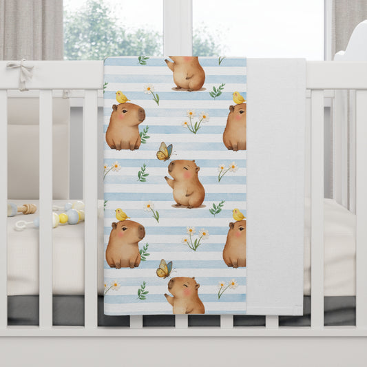 Cute Animal Soft Fleece Baby Blanket, Ideal for Nursery, Baby Shower Gift, Cozy for Newborns, Machine Washable, Perfect for All Seasons