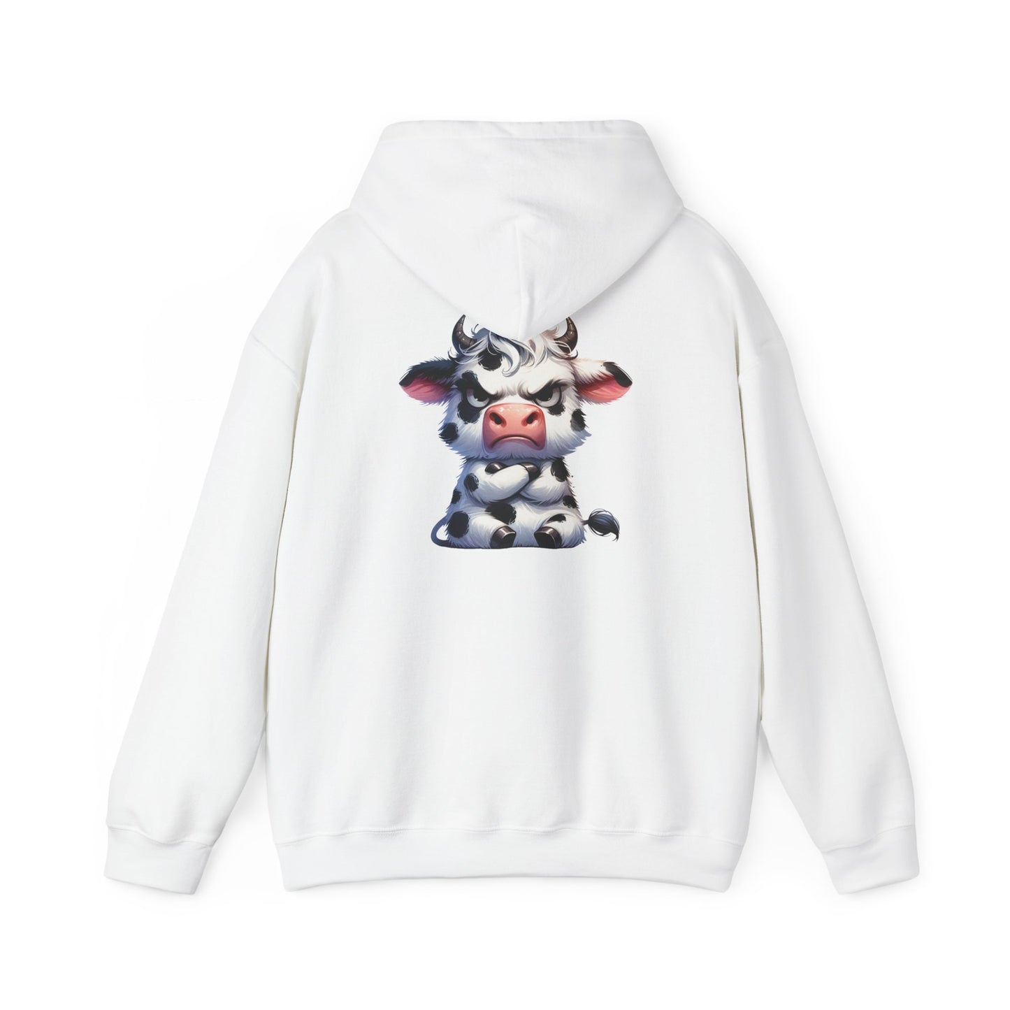 Cute Cow Graphic Hoodie, Cozy Sweatshirt for Animal Lovers, Perfect Gift for Birthdays, Farm-Themed Apparel, Unisex Fashion